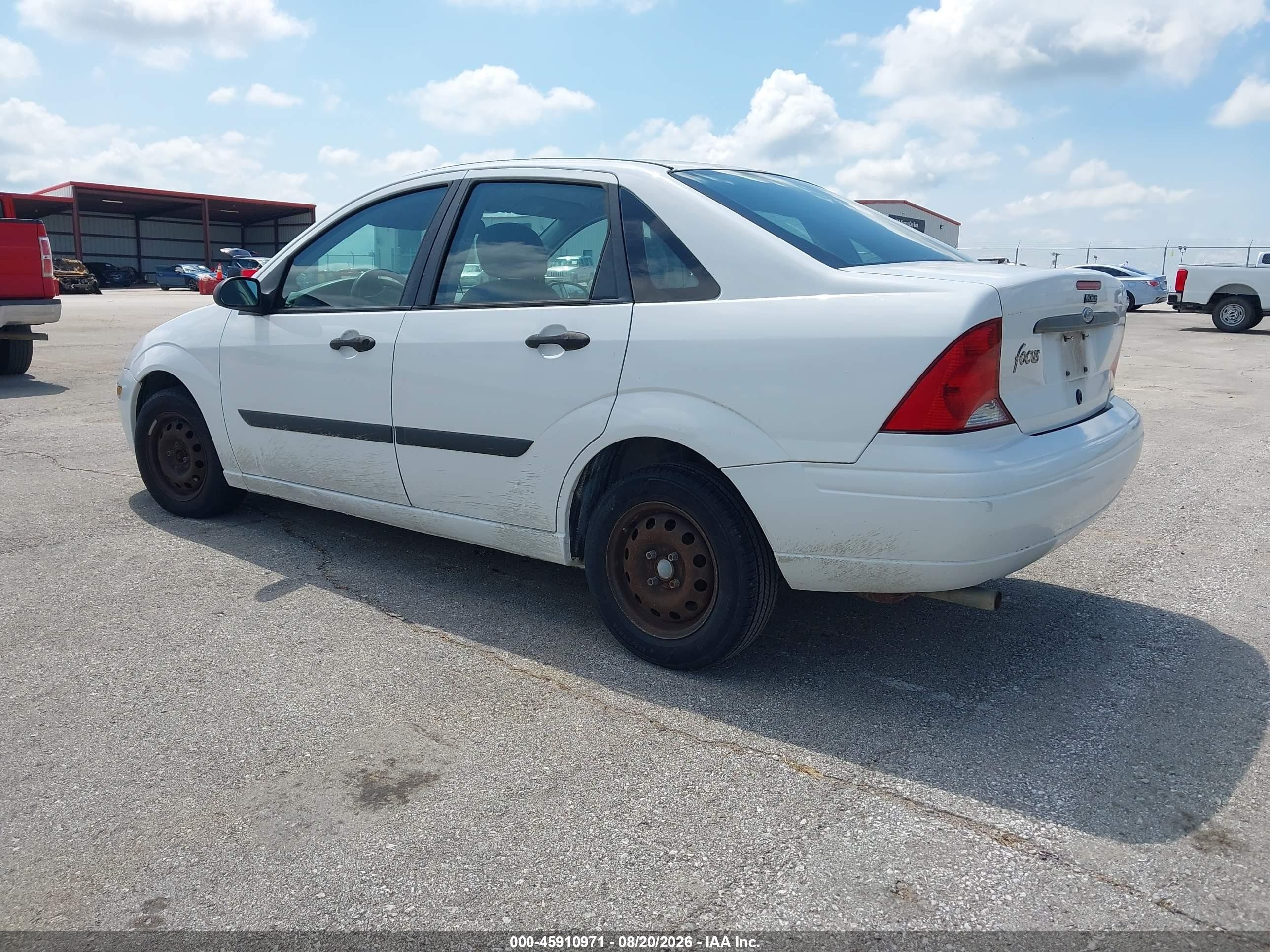 2003 Ford Focus Lx White vin: 1FAFP33P83W340911