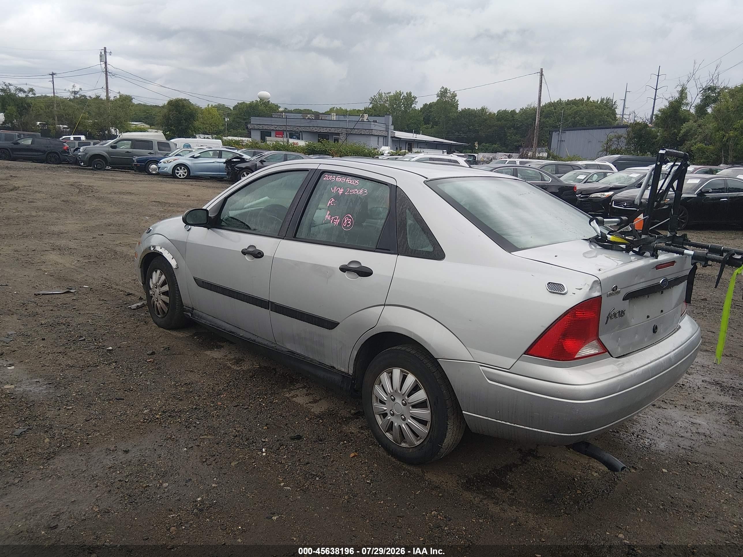 2003 Ford Focus Lx Silver vin: 1FAFP33Z93W253083