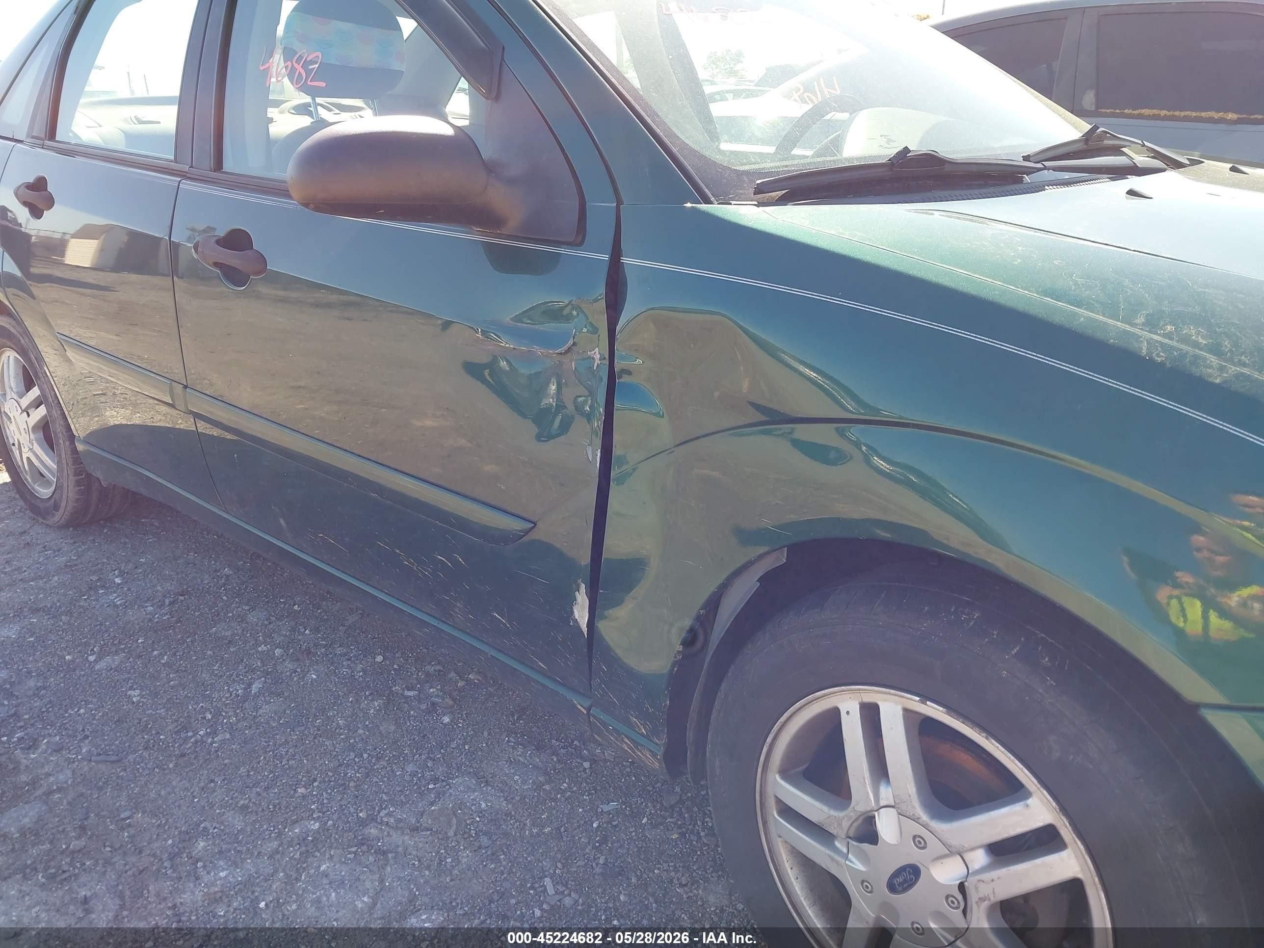 2000 Ford Focus Se Green vin: 1FAFP3430YW334605