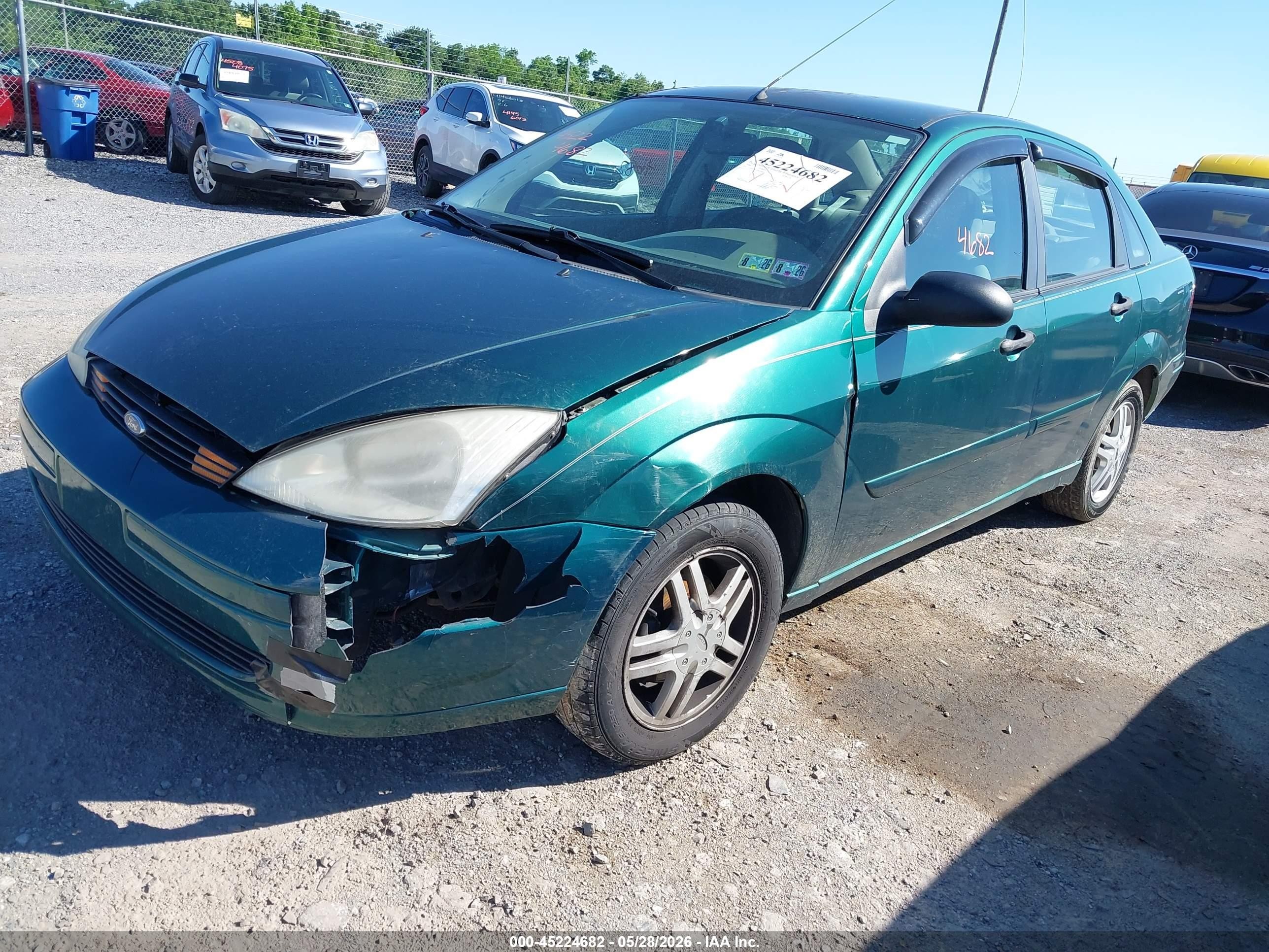 2000 Ford Focus Se Green vin: 1FAFP3430YW334605