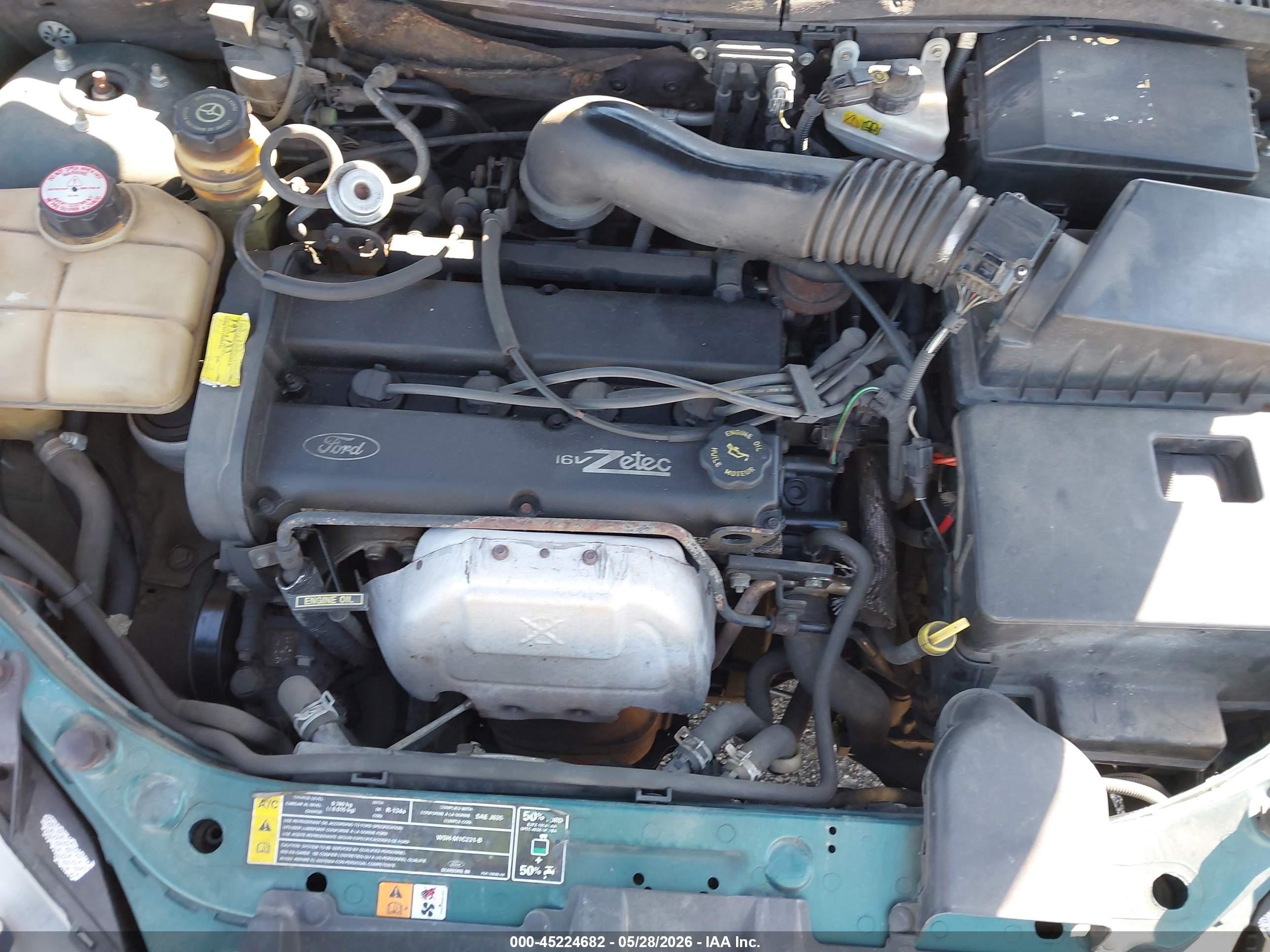 2000 Ford Focus Se Green vin: 1FAFP3430YW334605