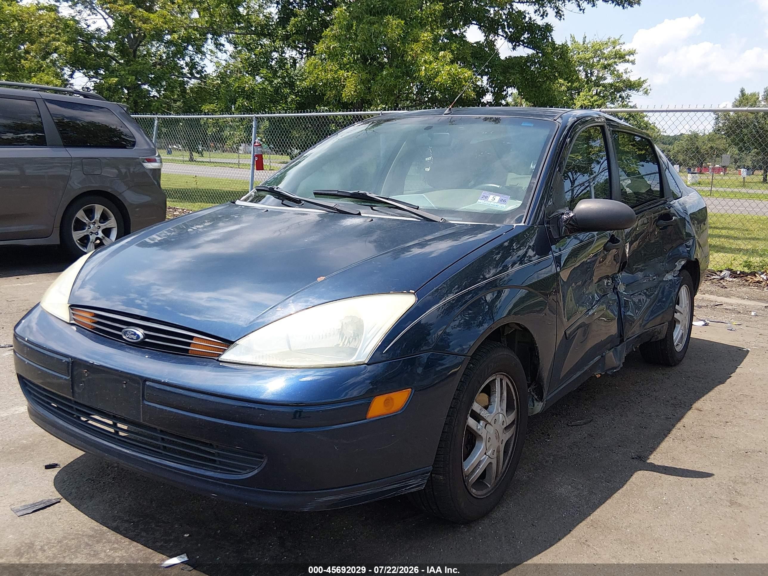 2002 Ford Focus Se Base/se Comfort Dark Blue vin: 1FAFP34342W262444
