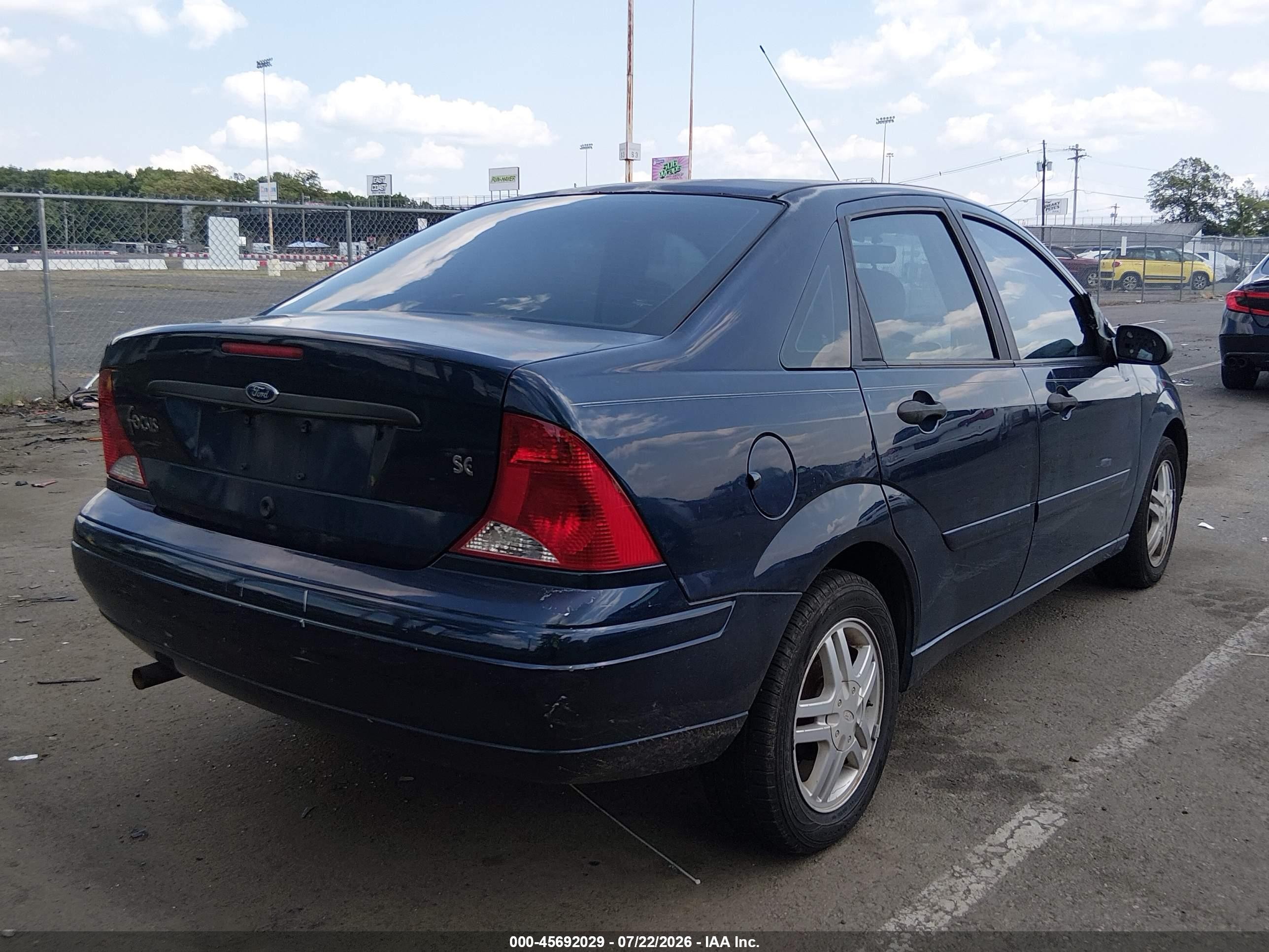 2002 Ford Focus Se Base/se Comfort Dark Blue vin: 1FAFP34342W262444