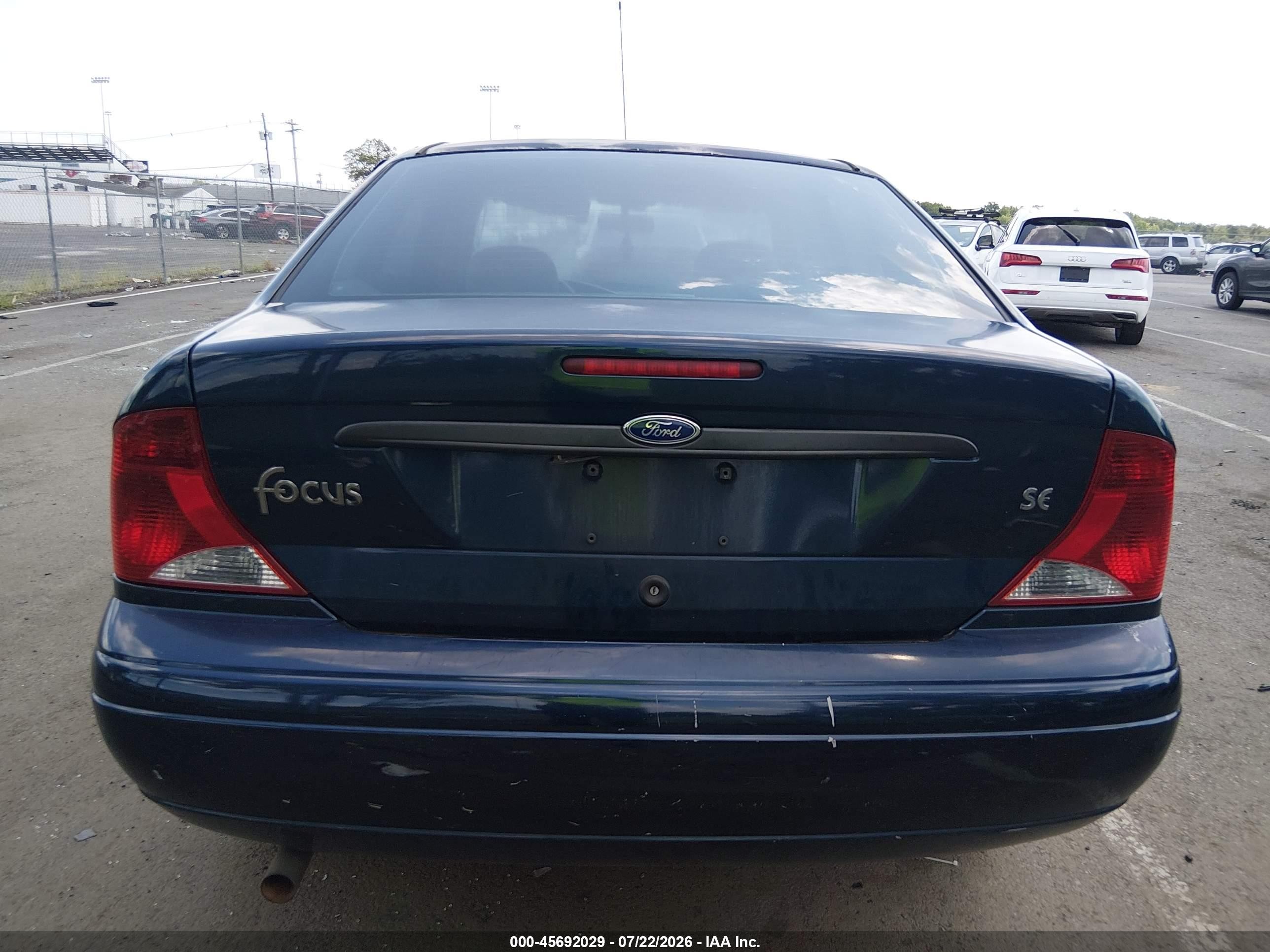 2002 Ford Focus Se Base/se Comfort Dark Blue vin: 1FAFP34342W262444
