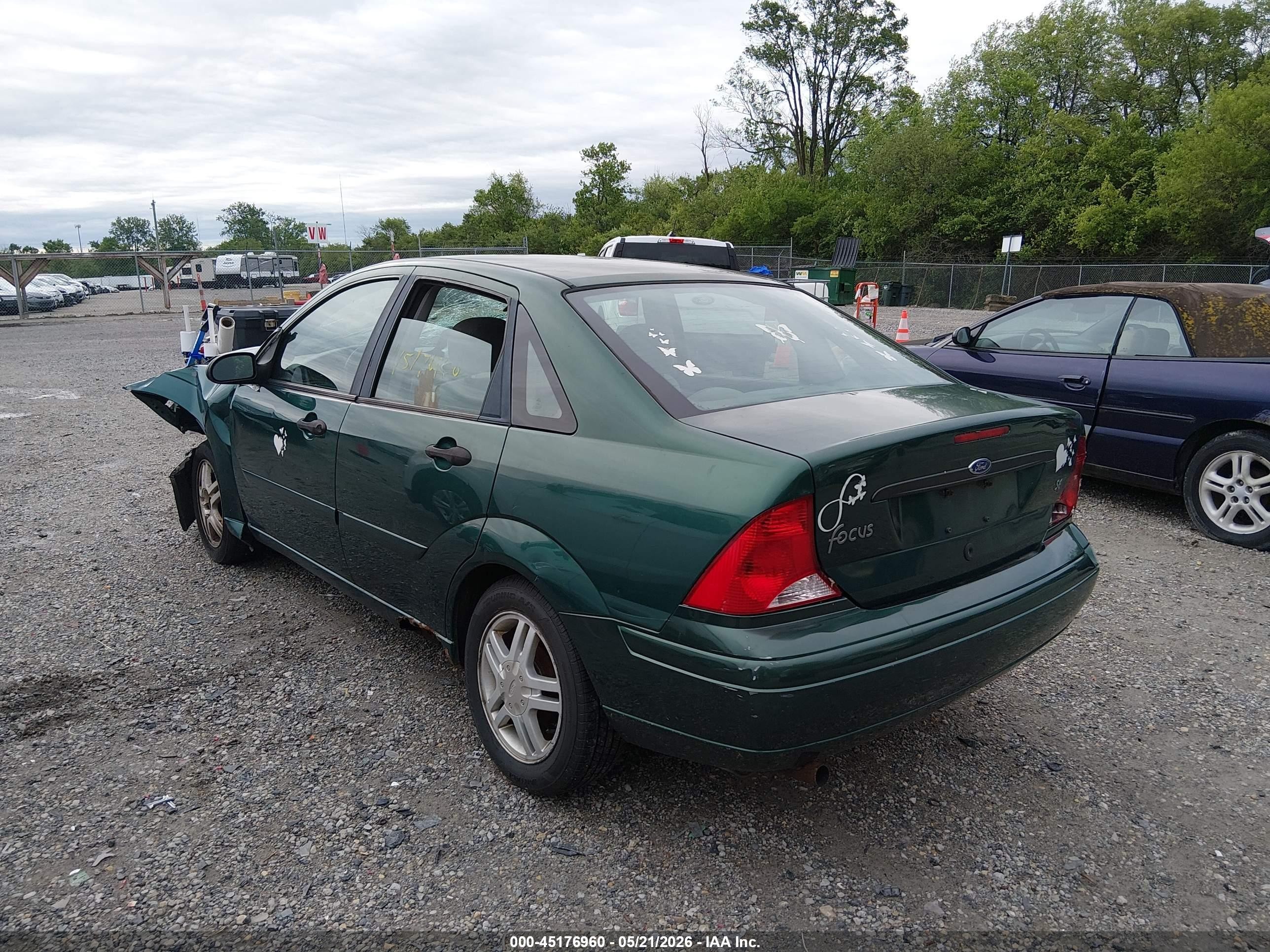 2000 Ford Focus Se Green vin: 1FAFP3434YW253977