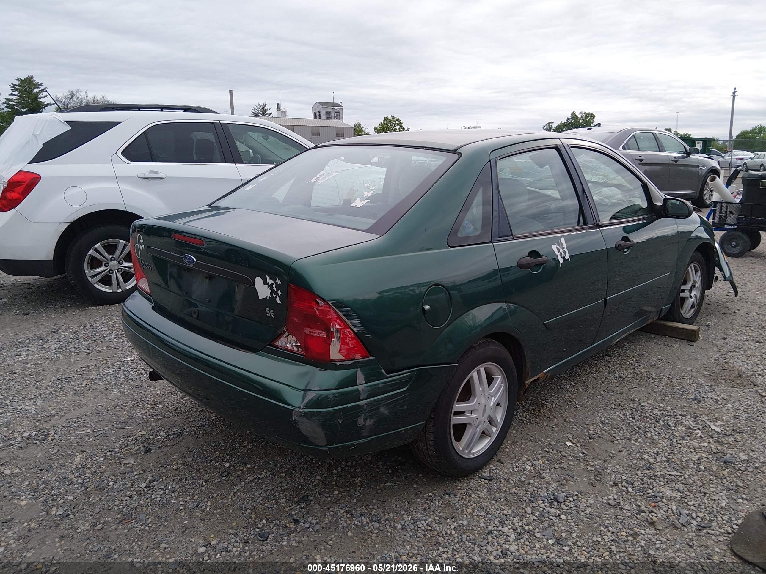 2000 Ford Focus Se Green vin: 1FAFP3434YW253977