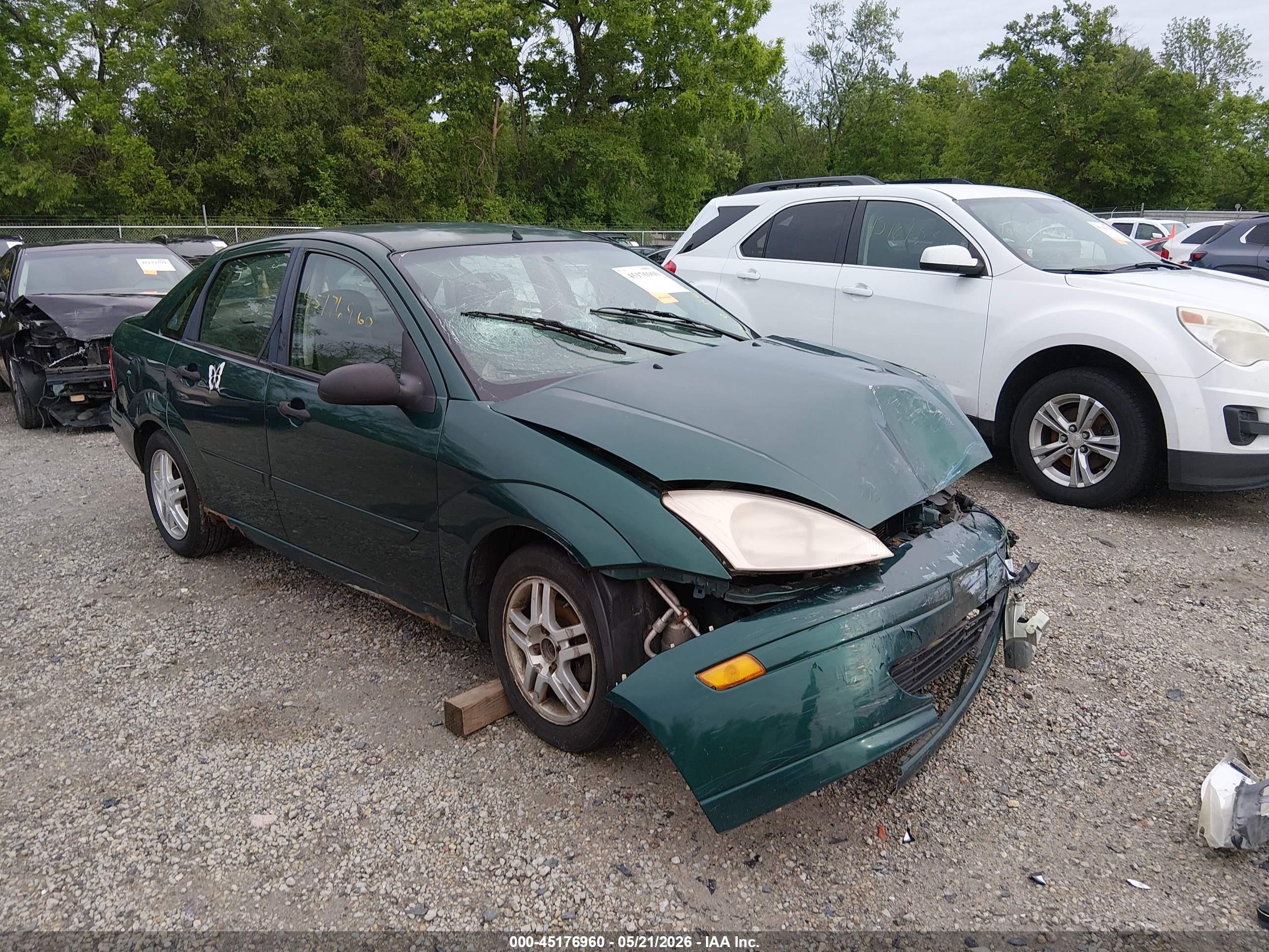 2000 Ford Focus Se Green vin: 1FAFP3434YW253977