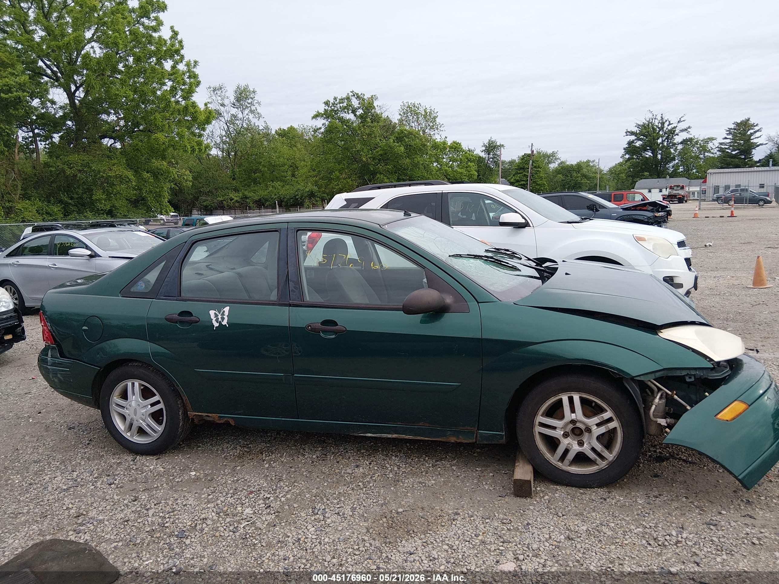 2000 Ford Focus Se Green vin: 1FAFP3434YW253977