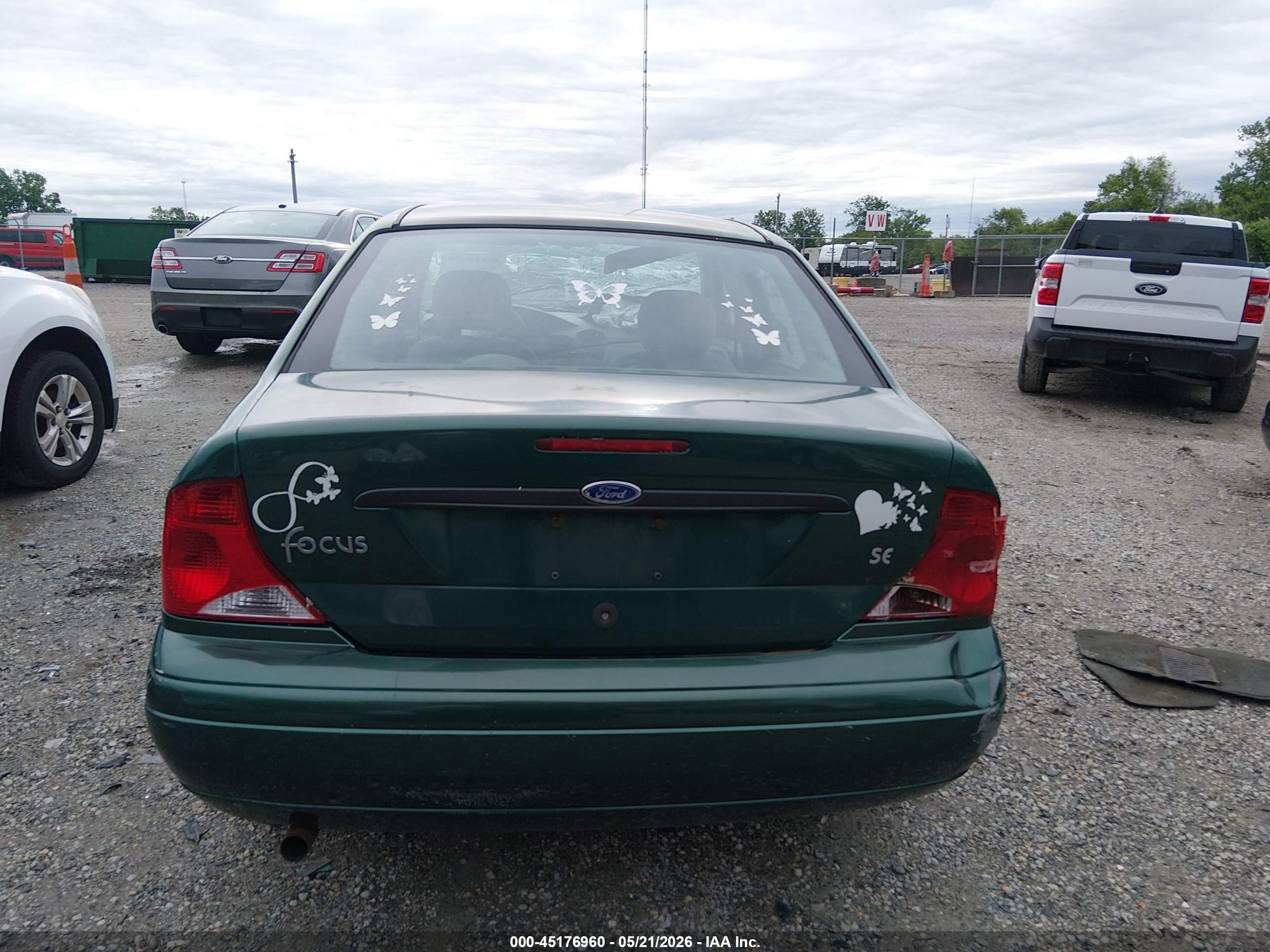 2000 Ford Focus Se Green vin: 1FAFP3434YW253977