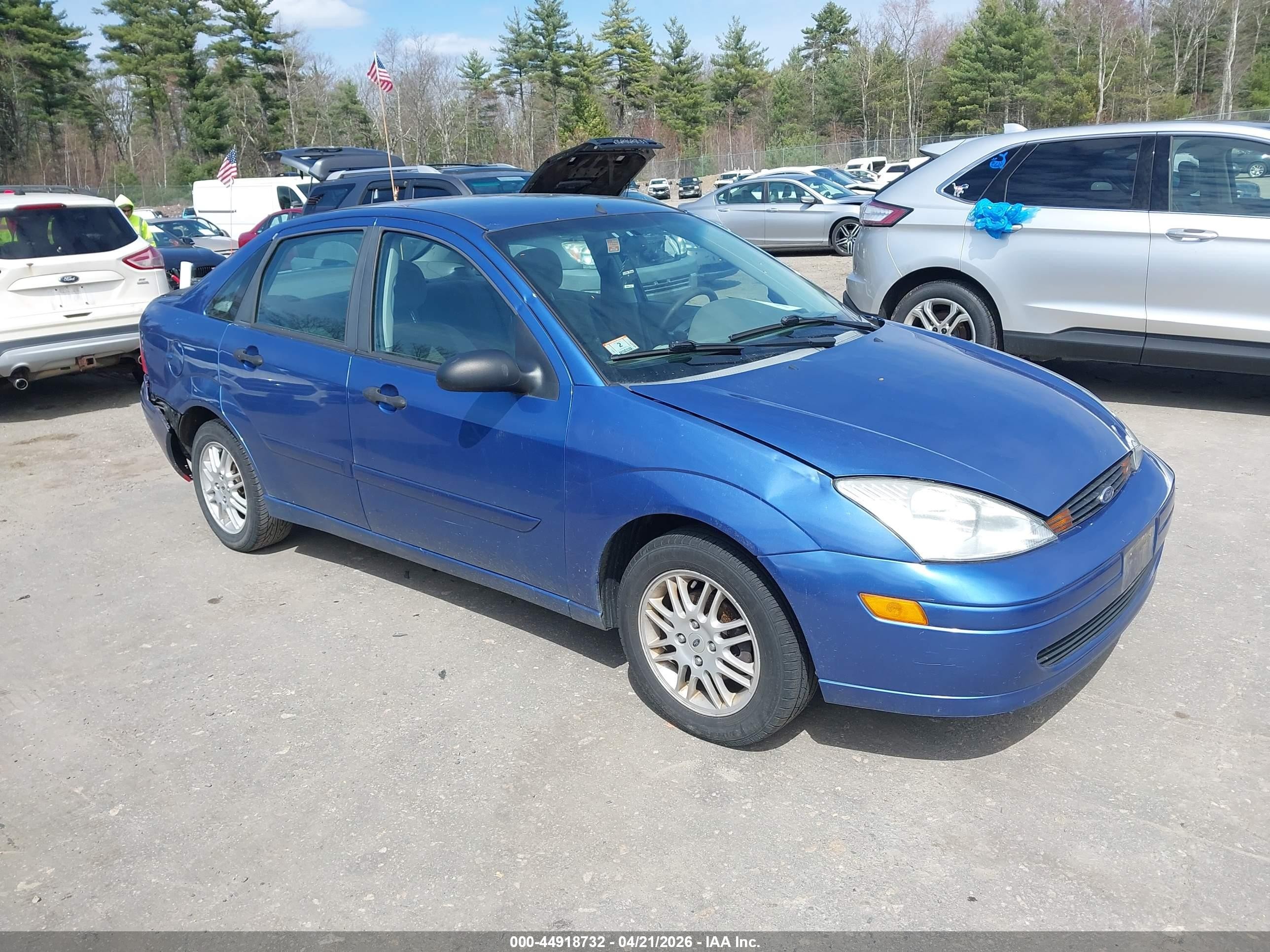 2004 Ford Focus Se Blue vin: 1FAFP34354W147547