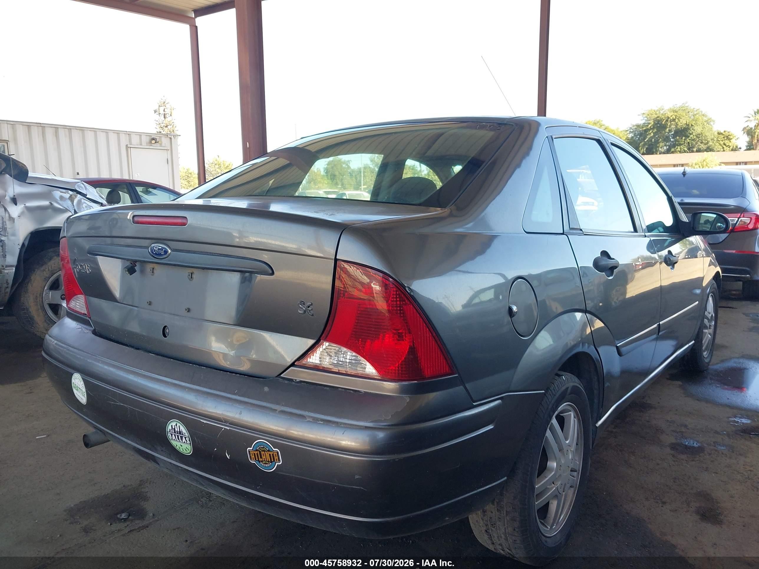 2002 Ford Focus Se Base/se Comfort Gray vin: 1FAFP34362W112402