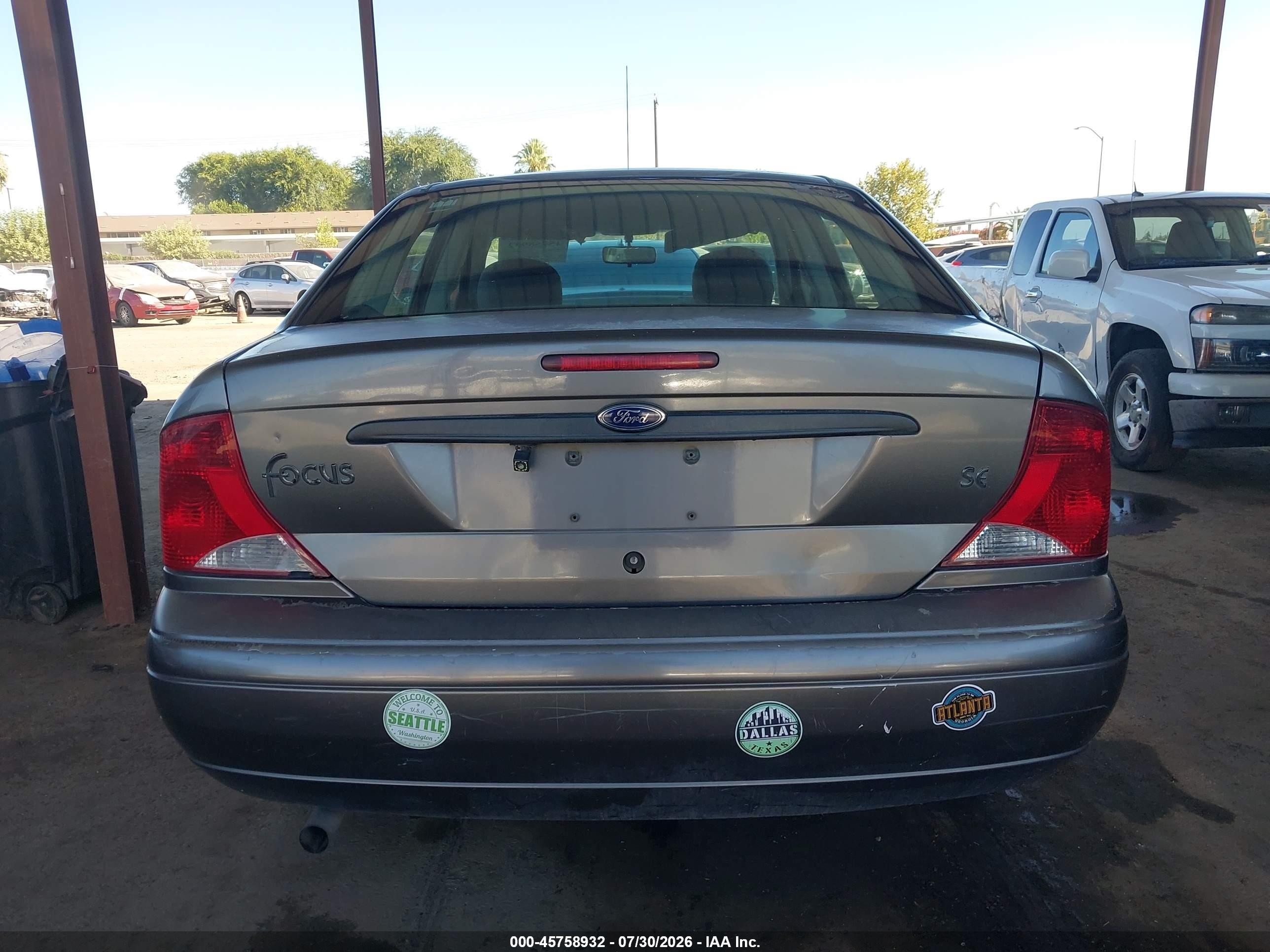 2002 Ford Focus Se Base/se Comfort Gray vin: 1FAFP34362W112402
