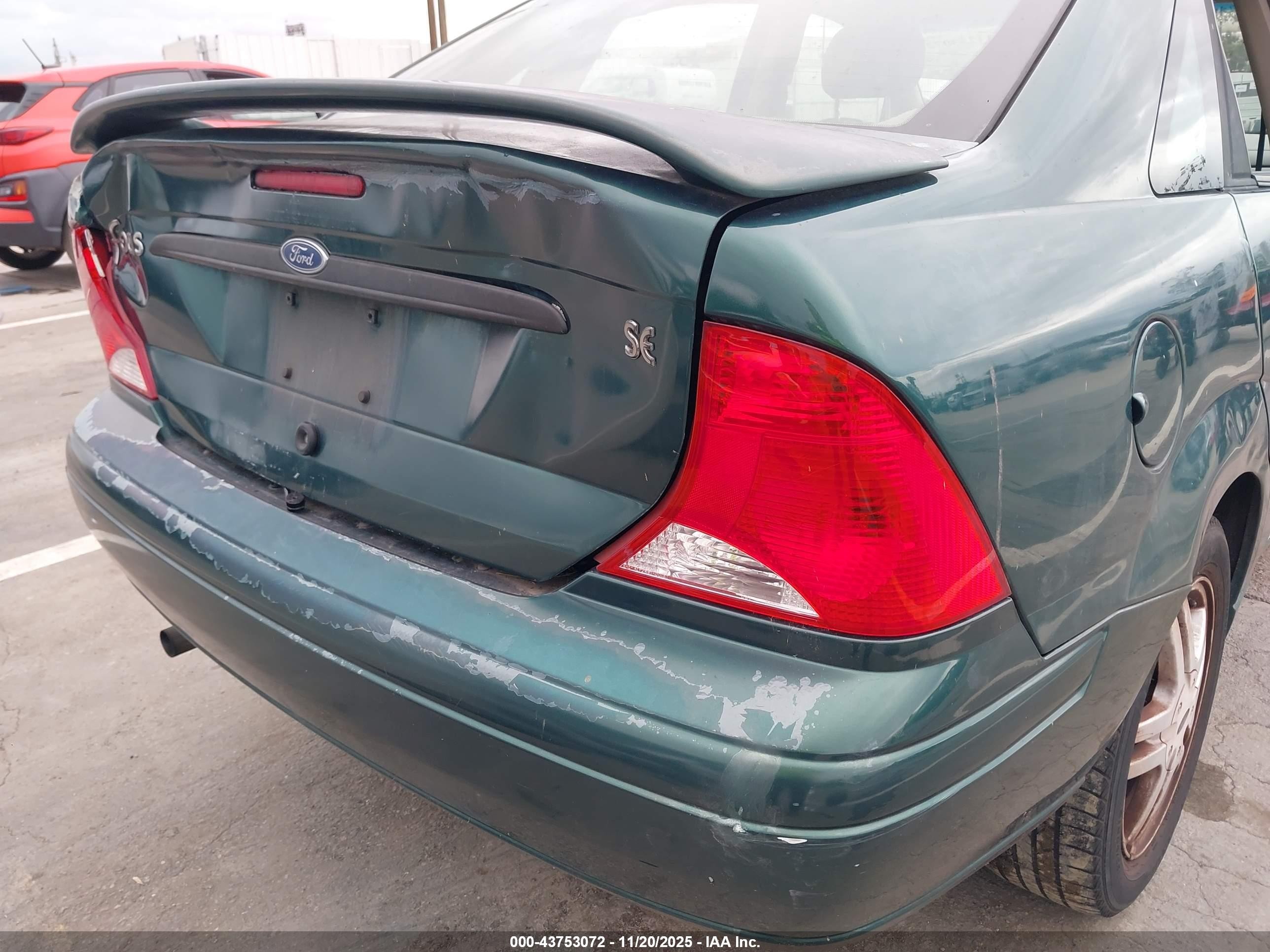 2000 Ford Focus Se Green vin: 1FAFP3436YW172219
