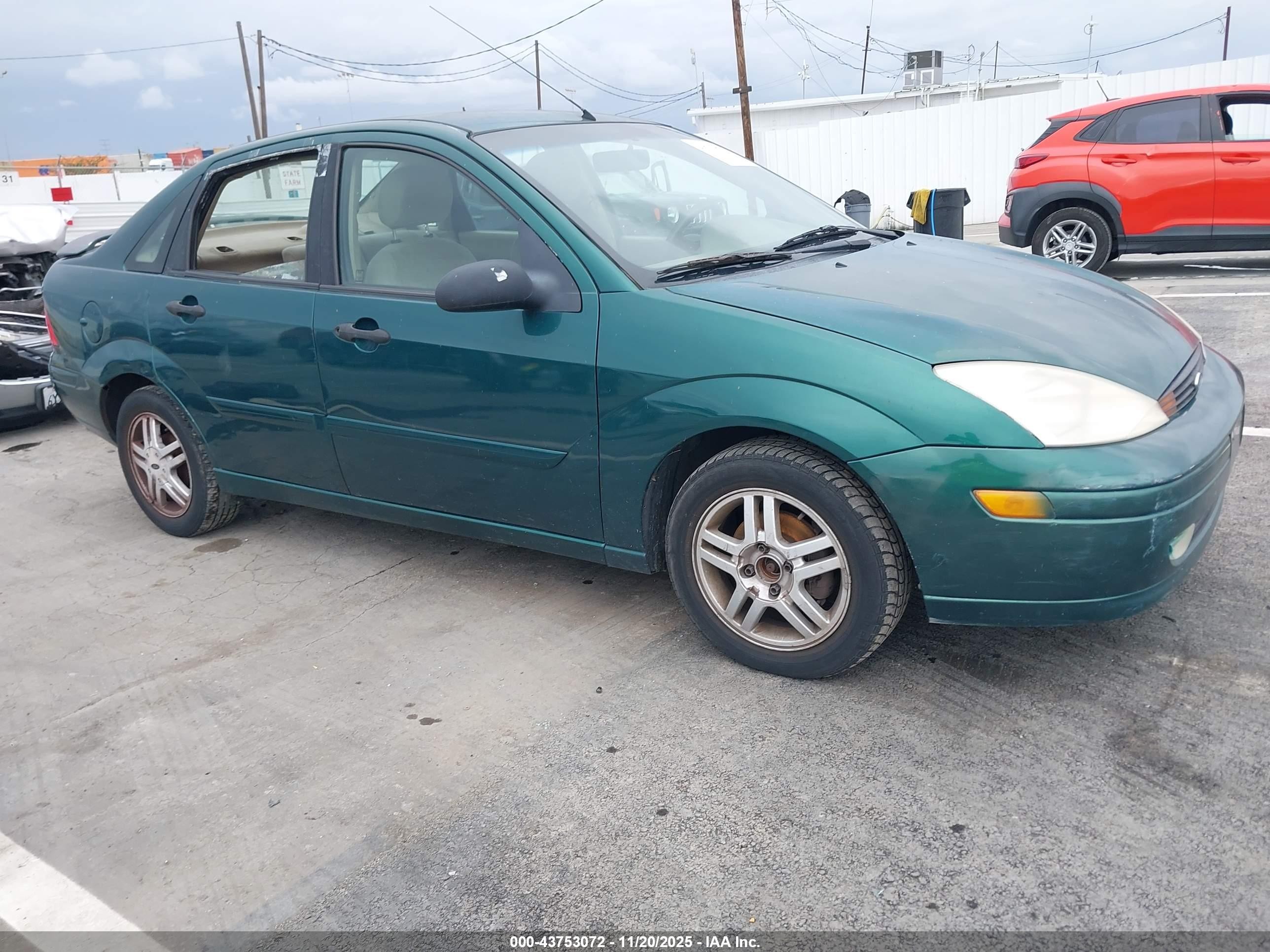 2000 Ford Focus Se Green vin: 1FAFP3436YW172219