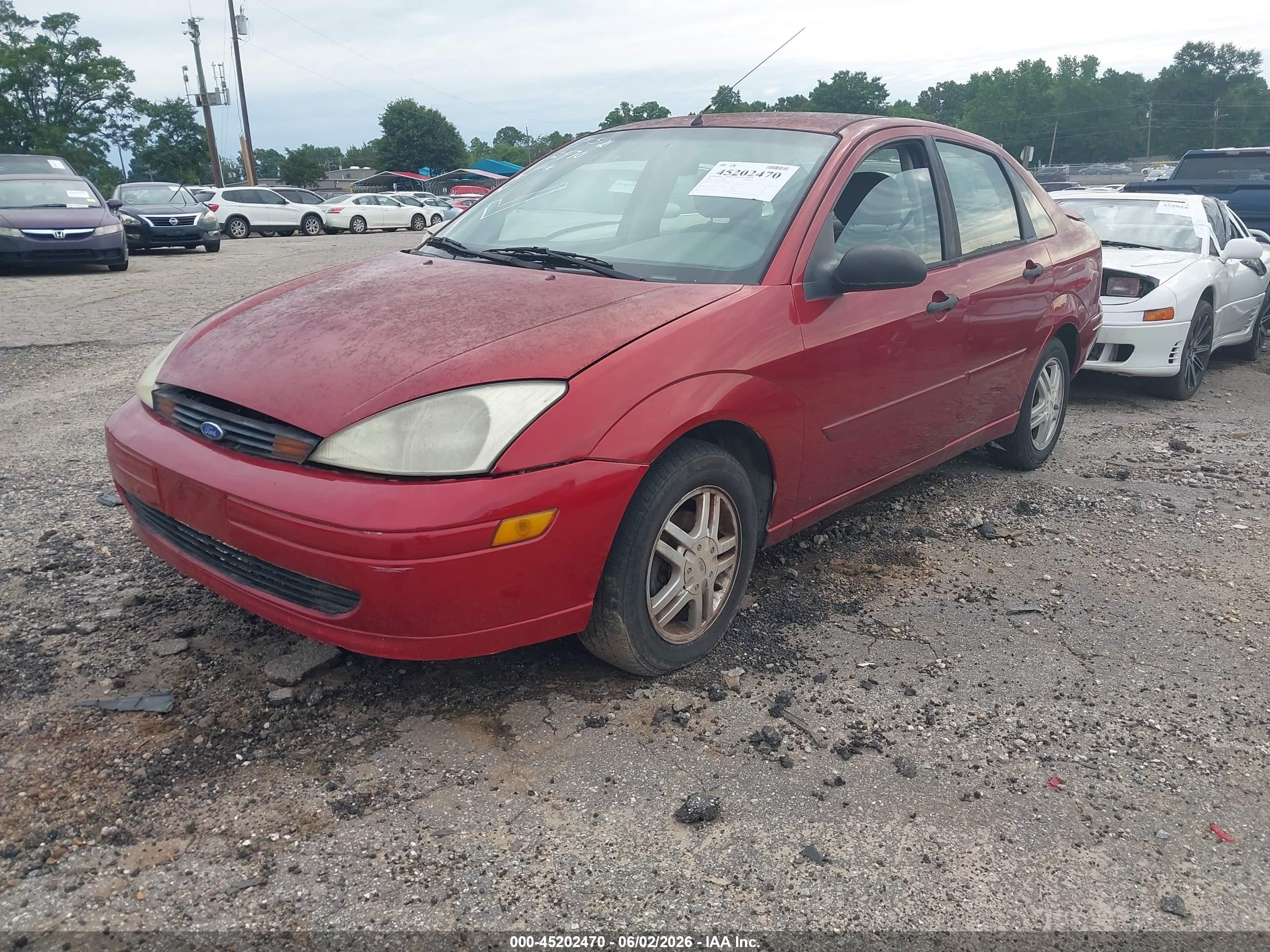 2001 Ford Focus Se Red vin: 1FAFP34371W155466