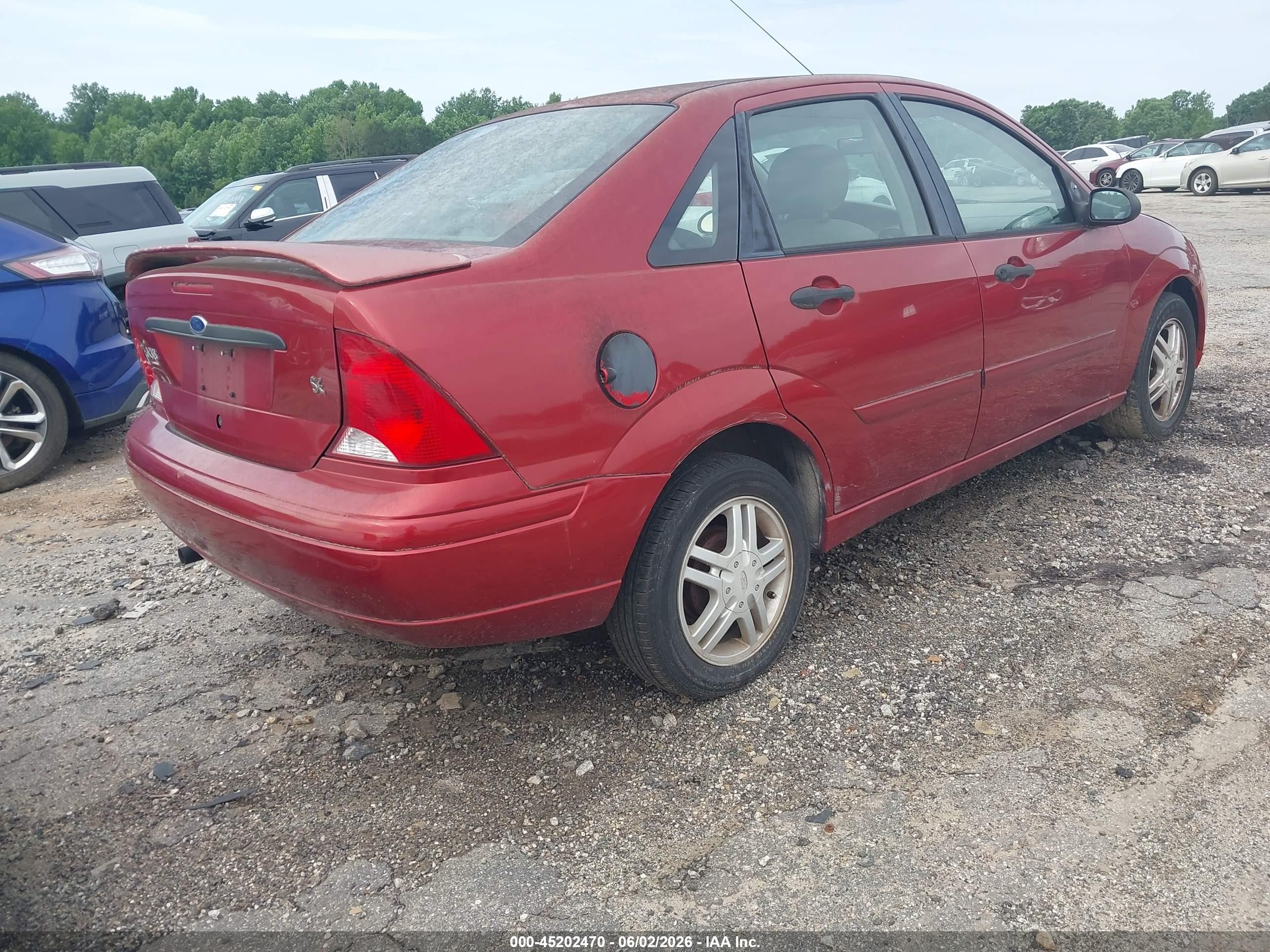 2001 Ford Focus Se Red vin: 1FAFP34371W155466
