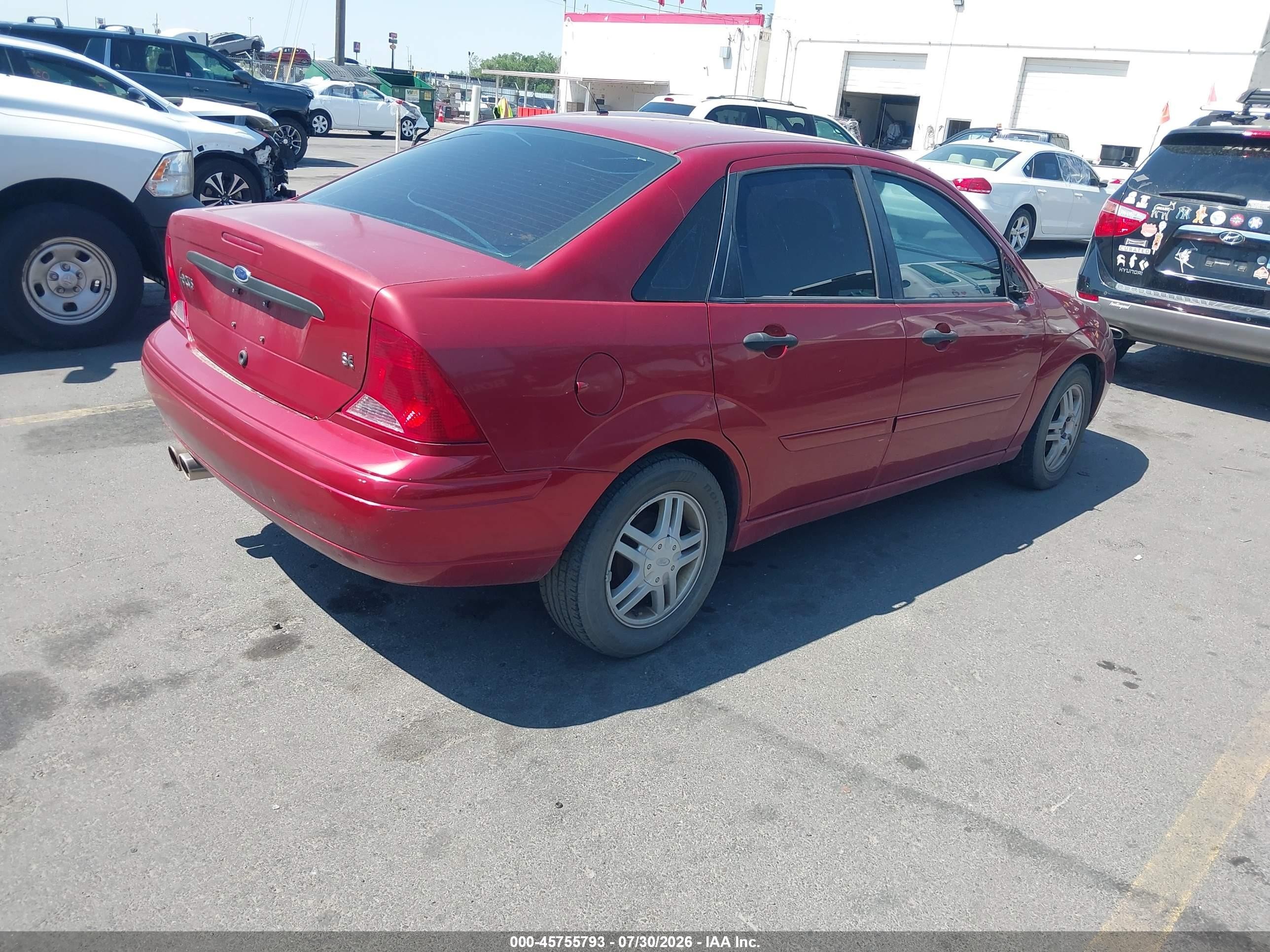 2002 Ford Focus Se Base/se Comfort Red vin: 1FAFP34392W354357