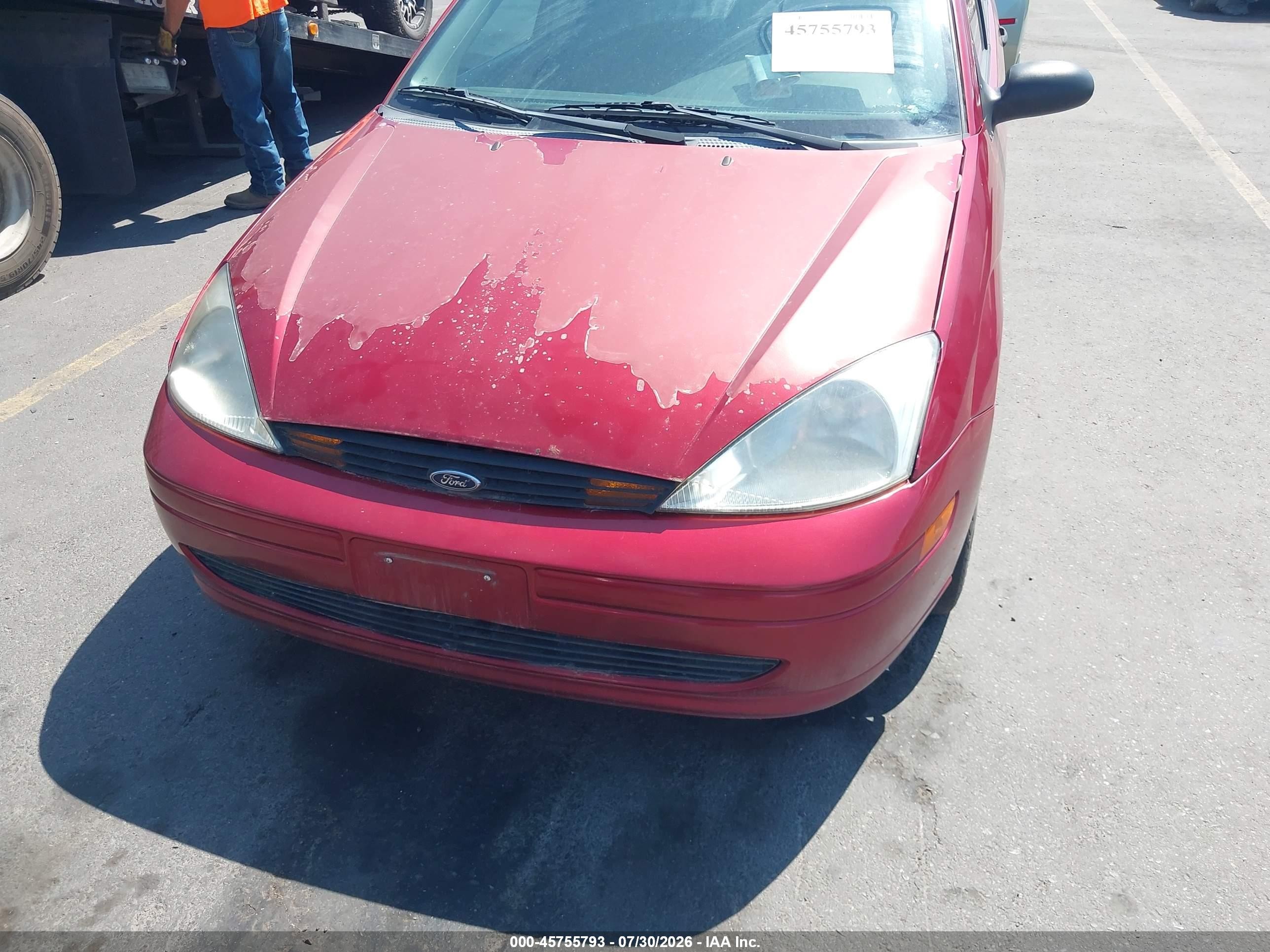 2002 Ford Focus Se Base/se Comfort Red vin: 1FAFP34392W354357