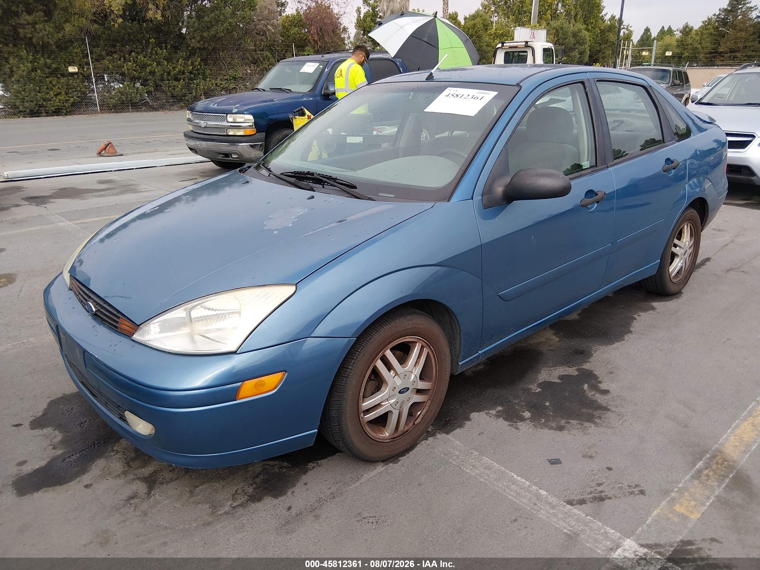 2000 Ford Focus Se Blue vin: 1FAFP3439YW313123