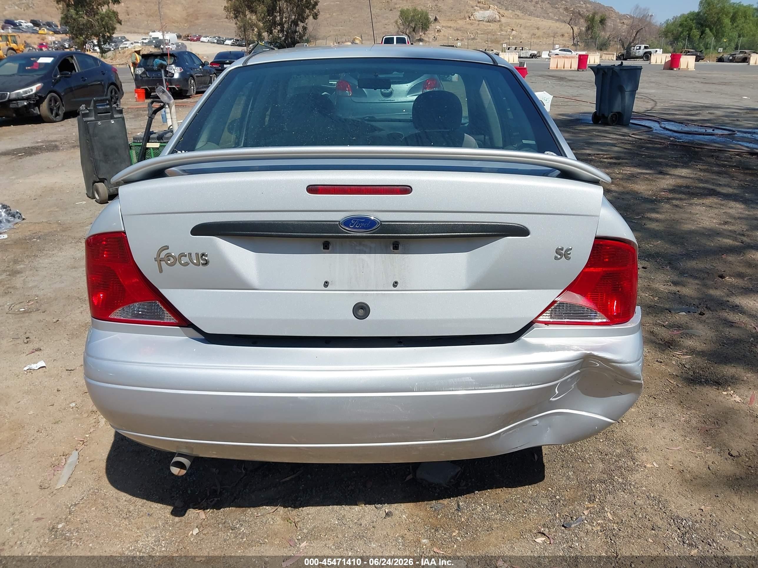 2001 Ford Focus Se Silver vin: 1FAFP343X1W326758
