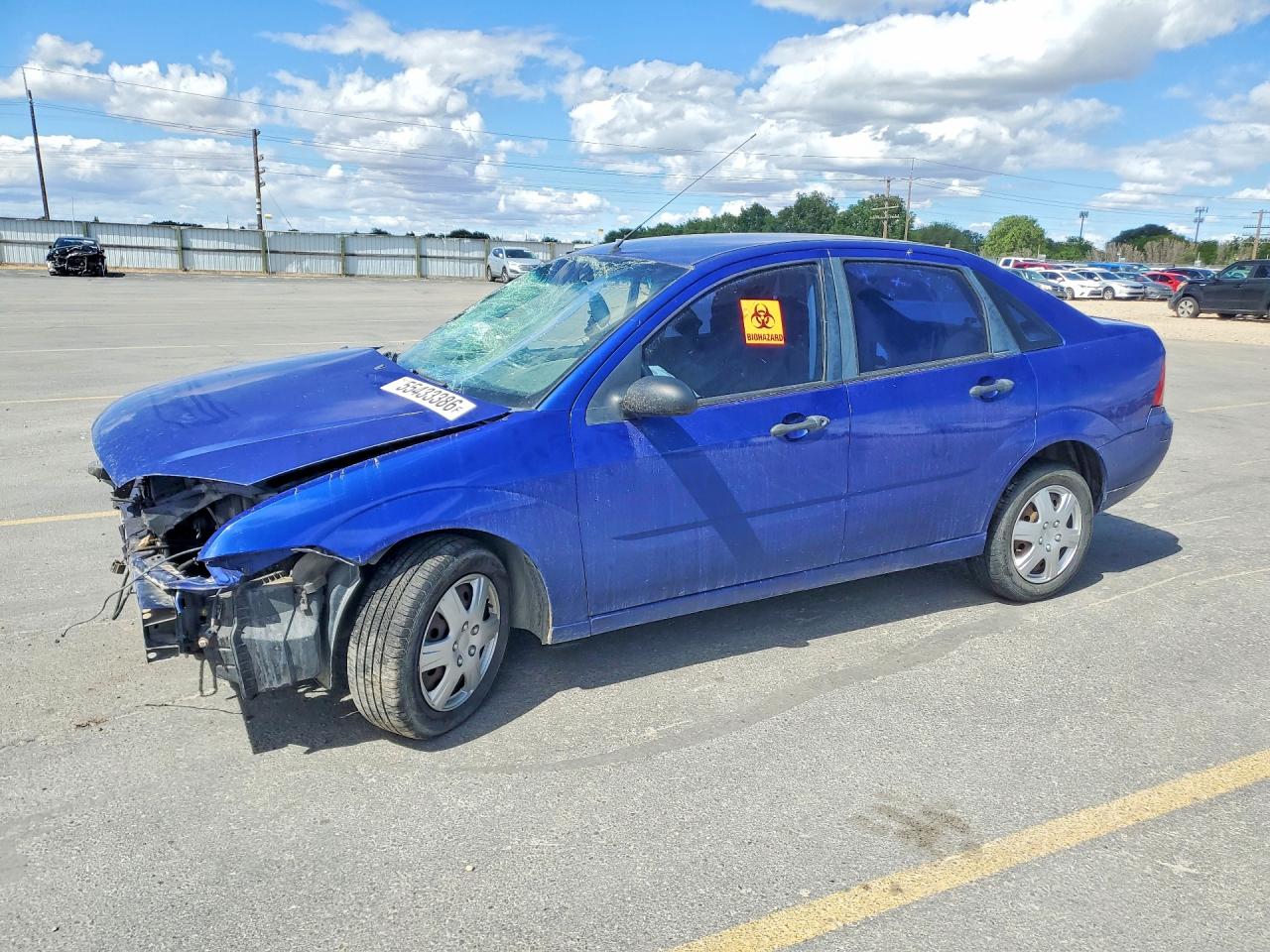 2005 Ford Focus Zx4 Blue vin: 1FAFP34N05W279957