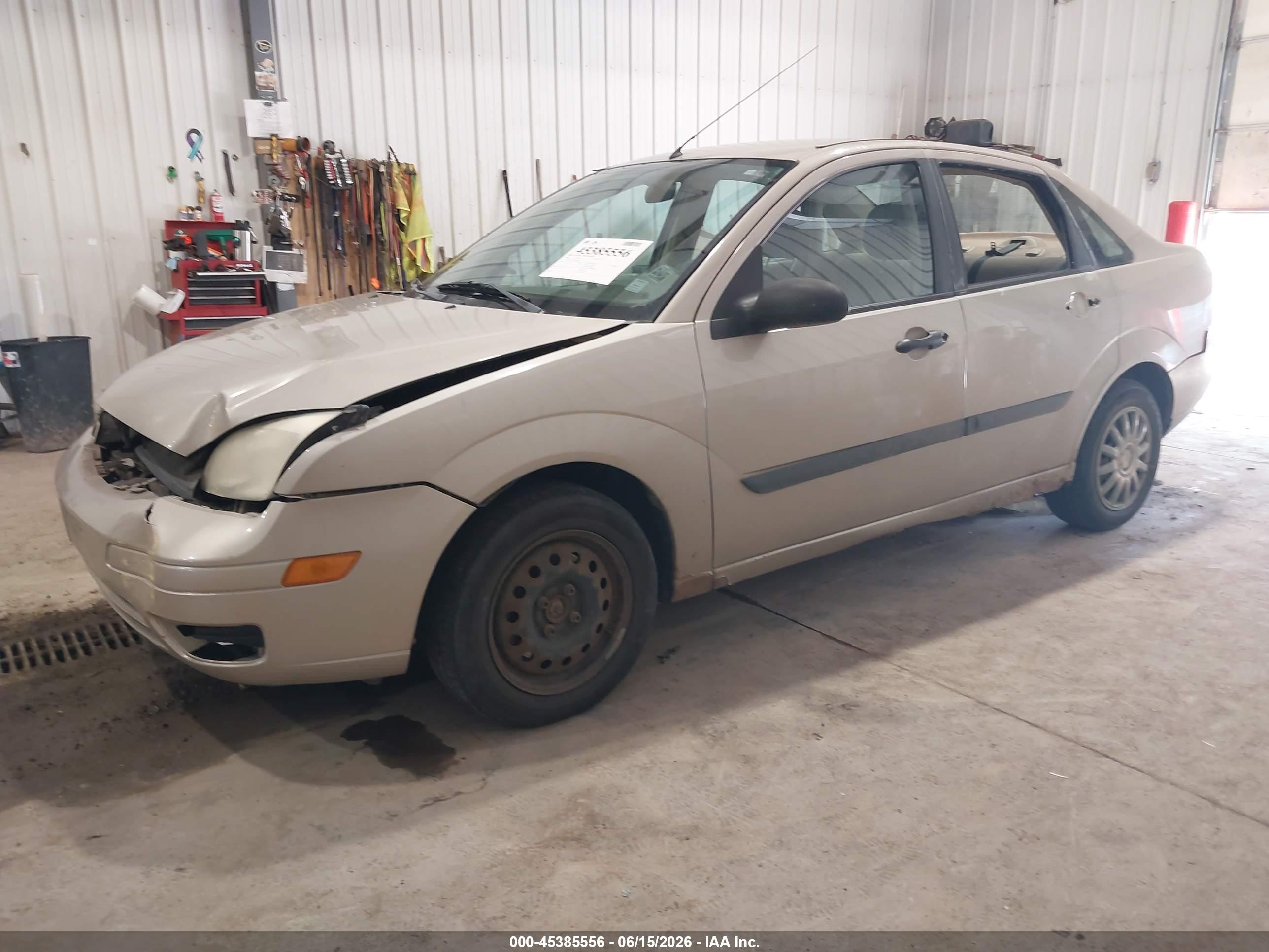 2006 Ford Focus Zx4 Beige vin: 1FAFP34N06W247687