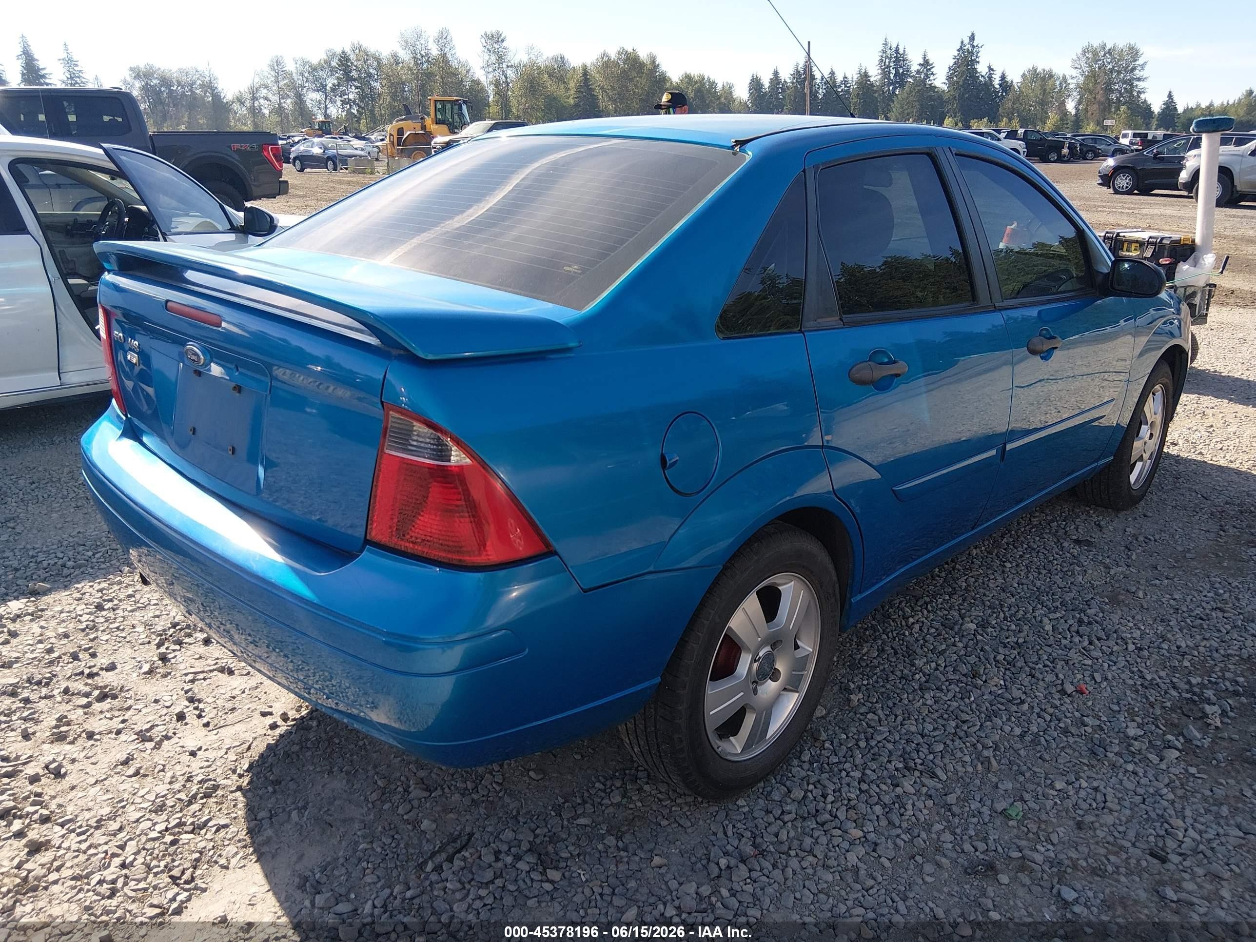 2007 Ford Focus S/se/ses Синий vin: 1FAFP34N07W306707