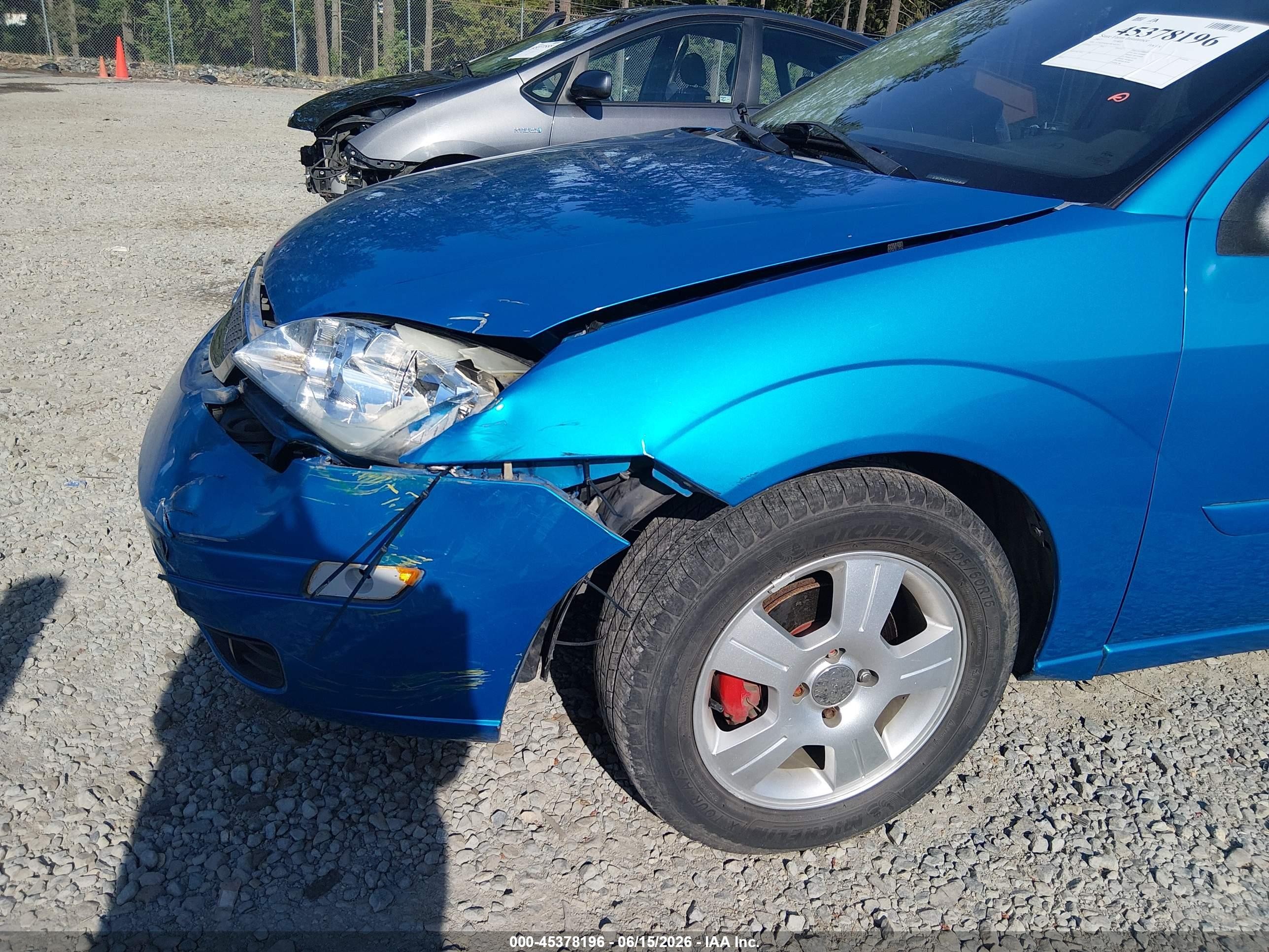 2007 Ford Focus S/se/ses Синий vin: 1FAFP34N07W306707