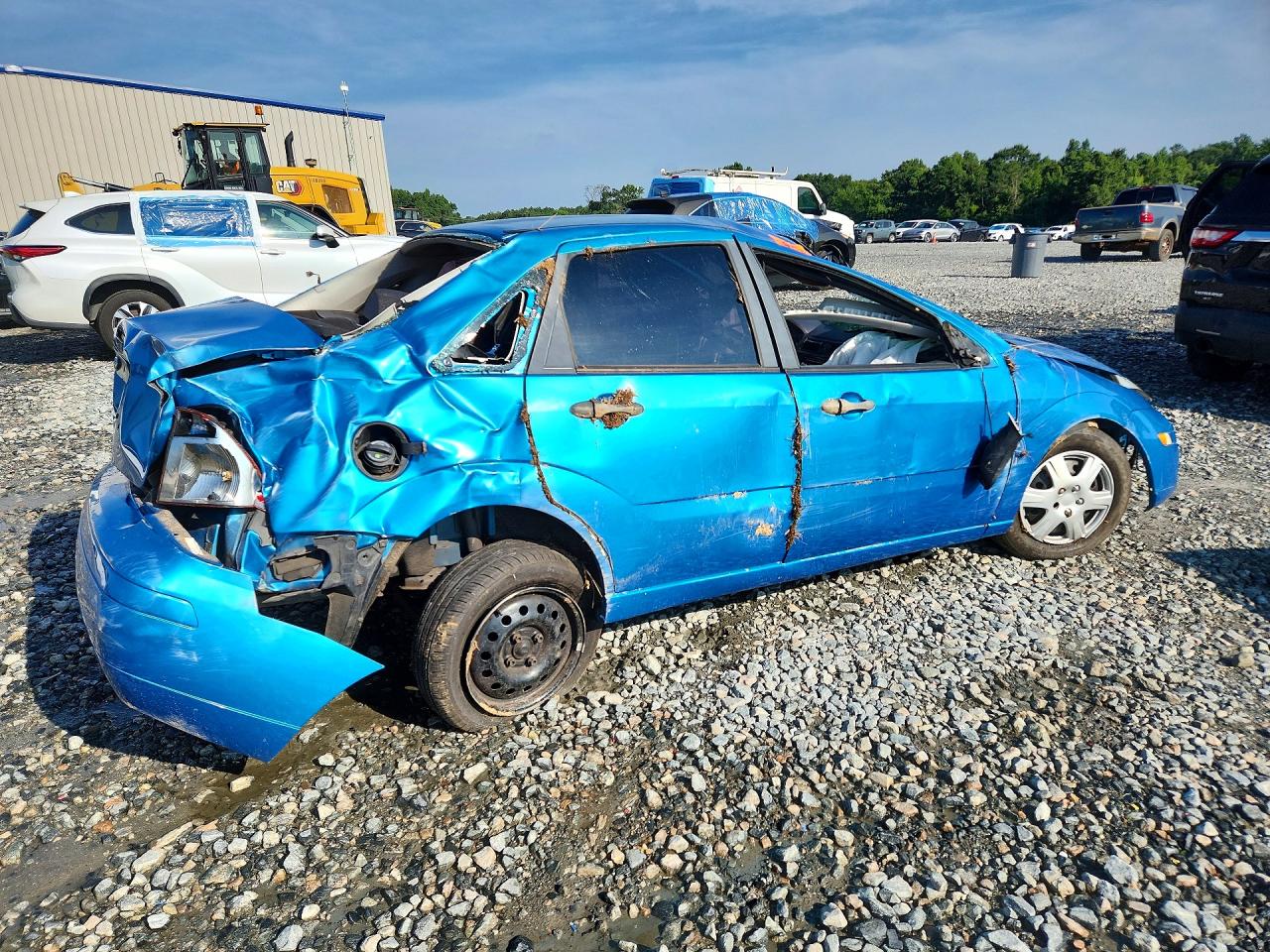 2007 Ford Focus Zx4 Blue vin: 1FAFP34N07W340355