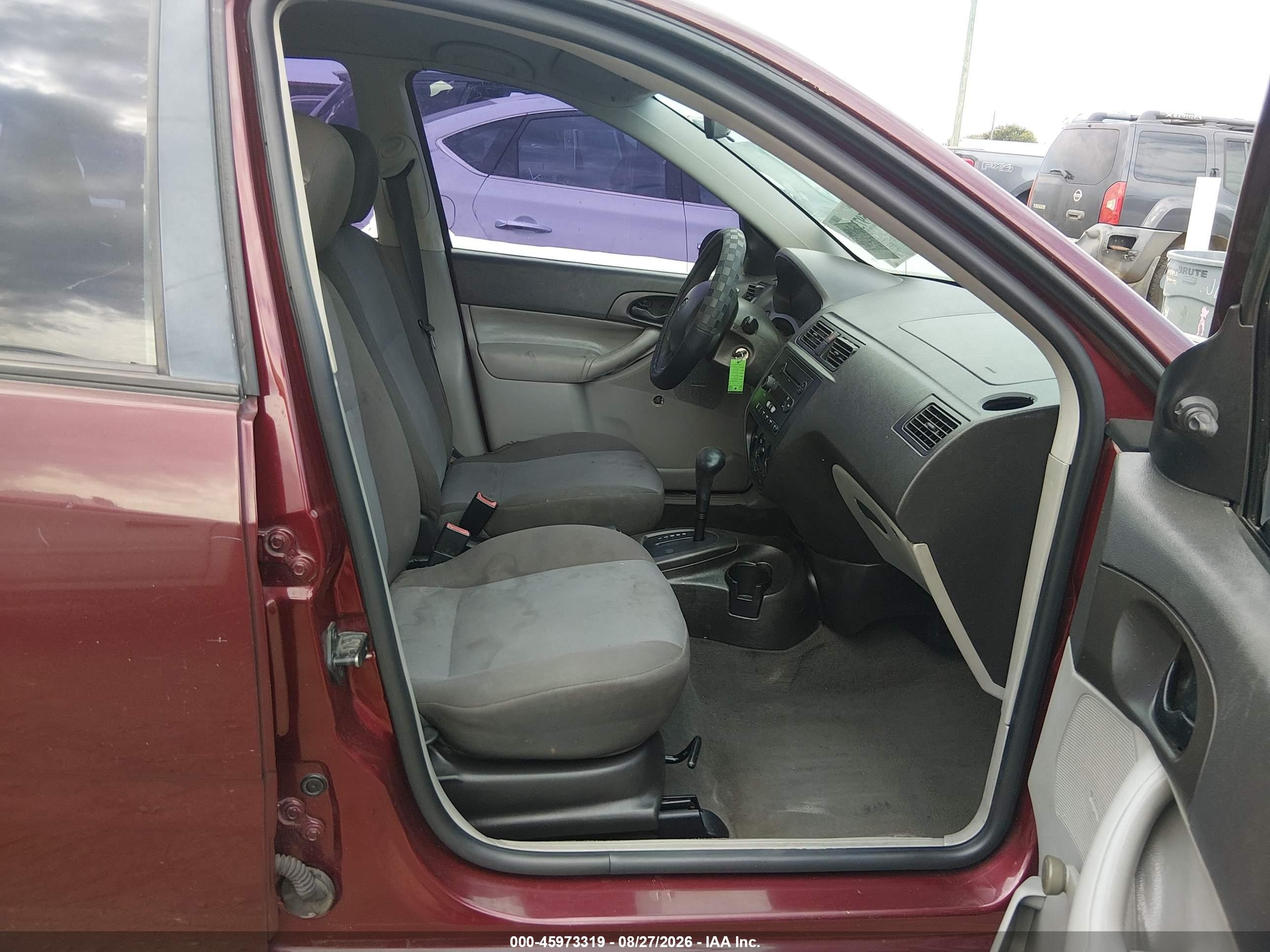2007 Ford Focus S/se/ses Burgundy vin: 1FAFP34N07W365367