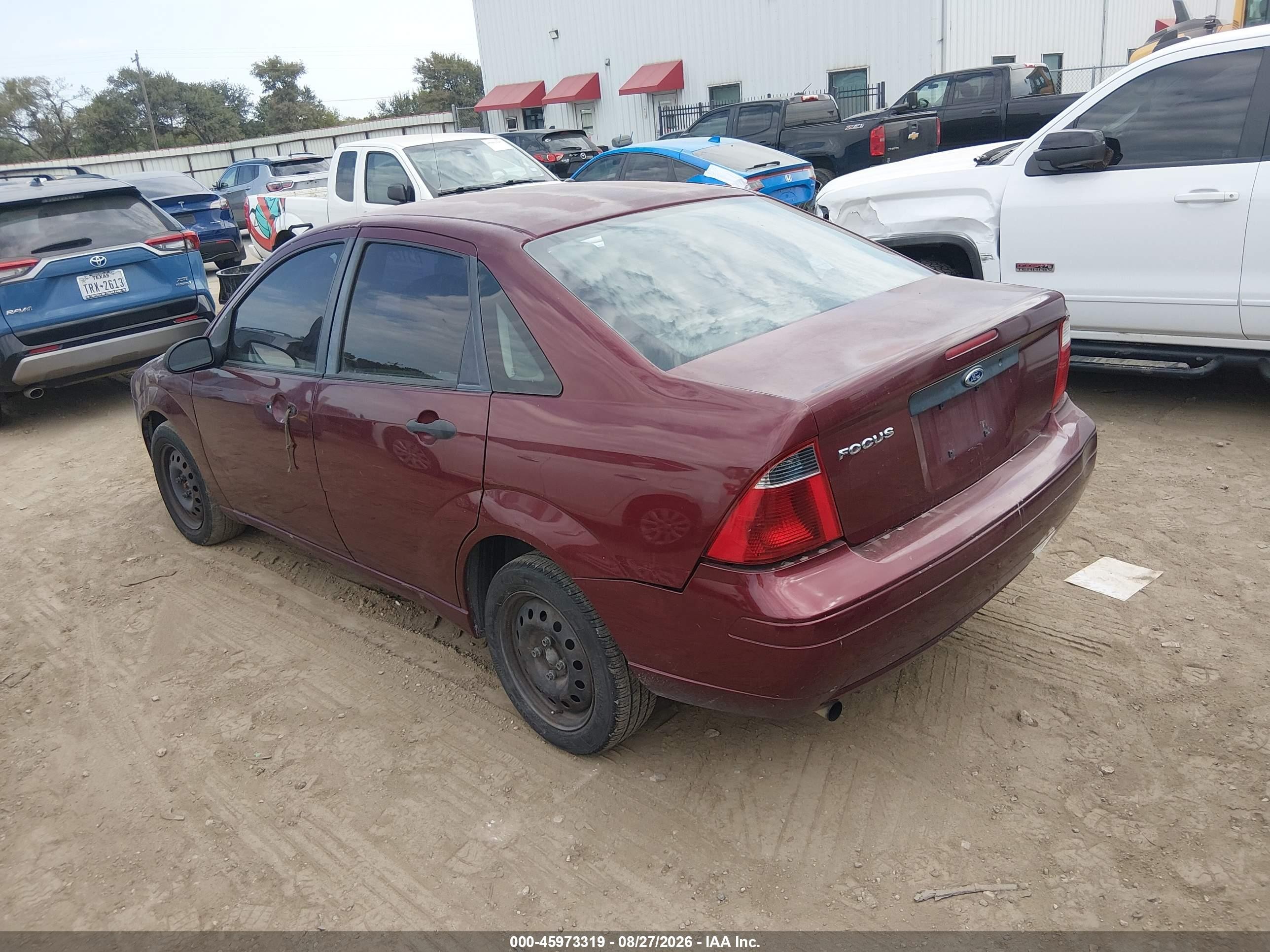 2007 Ford Focus S/se/ses Burgundy vin: 1FAFP34N07W365367