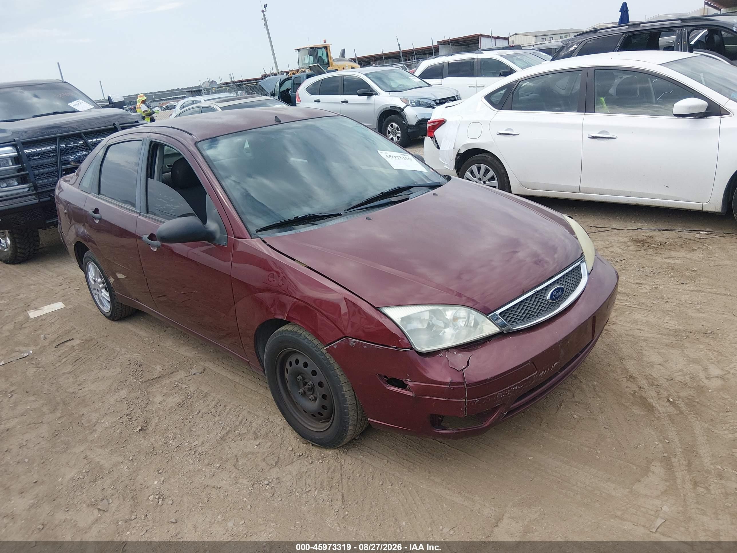 2007 Ford Focus S/se/ses Burgundy vin: 1FAFP34N07W365367