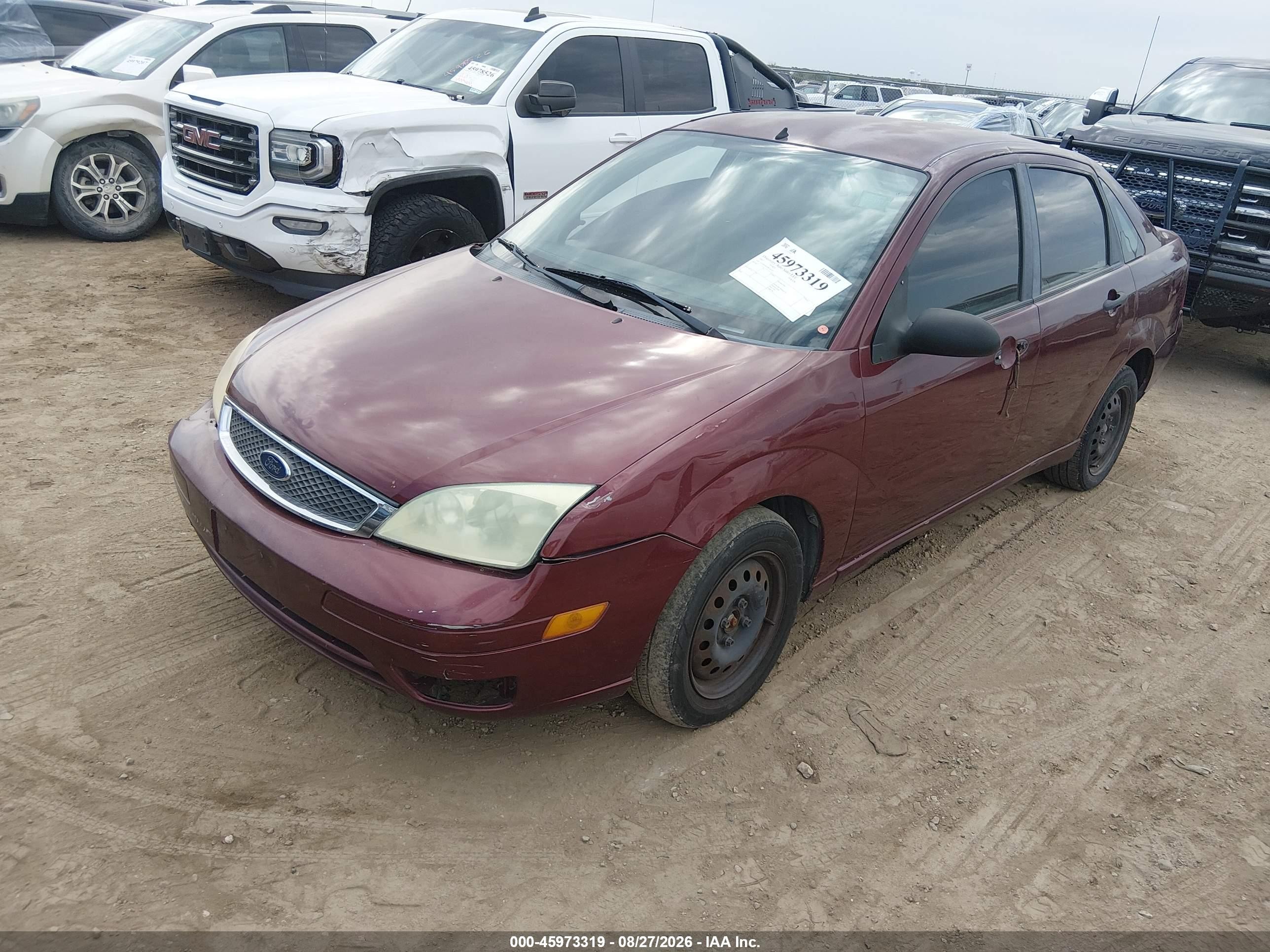2007 Ford Focus S/se/ses Burgundy vin: 1FAFP34N07W365367