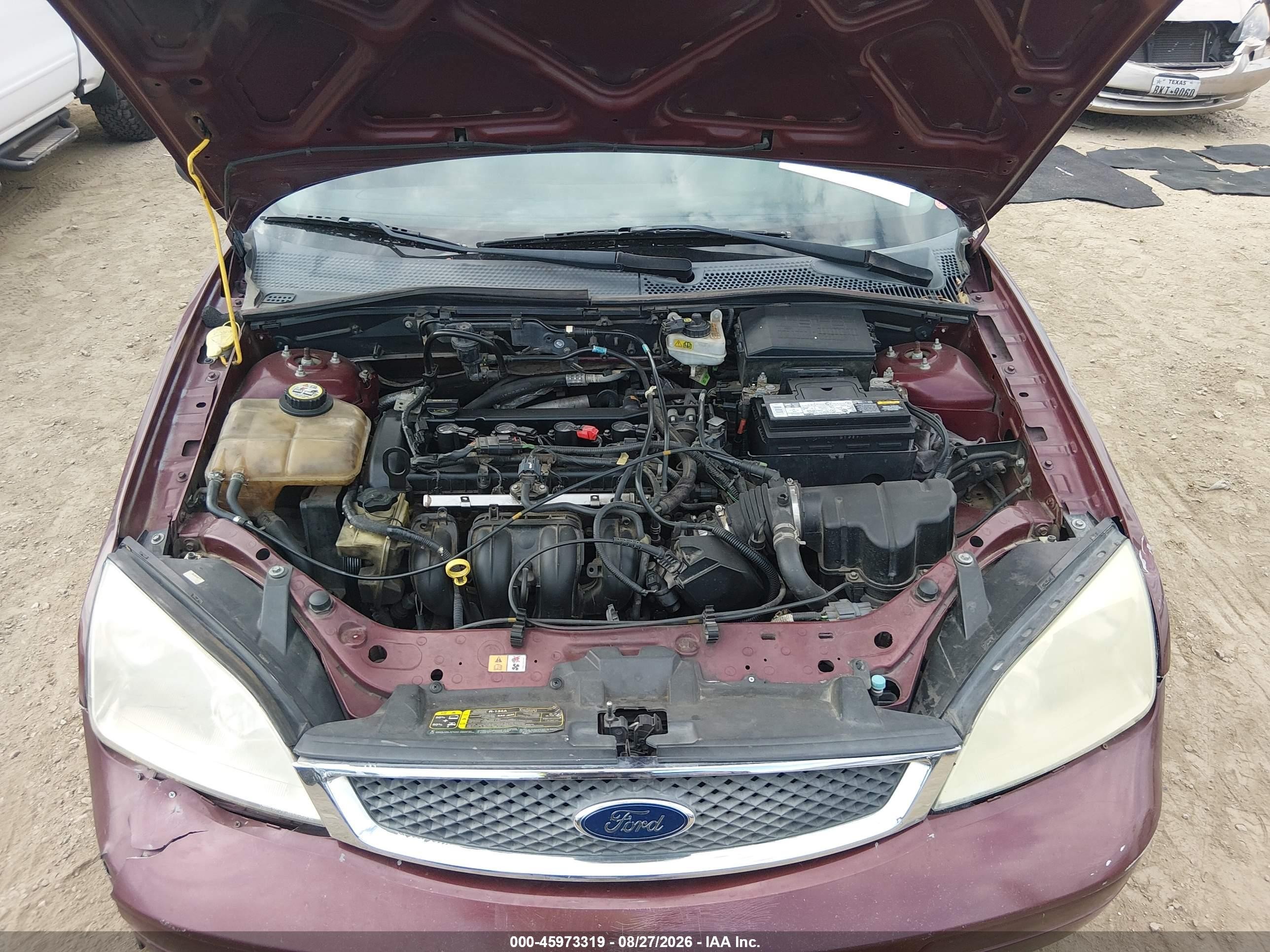 2007 Ford Focus S/se/ses Burgundy vin: 1FAFP34N07W365367