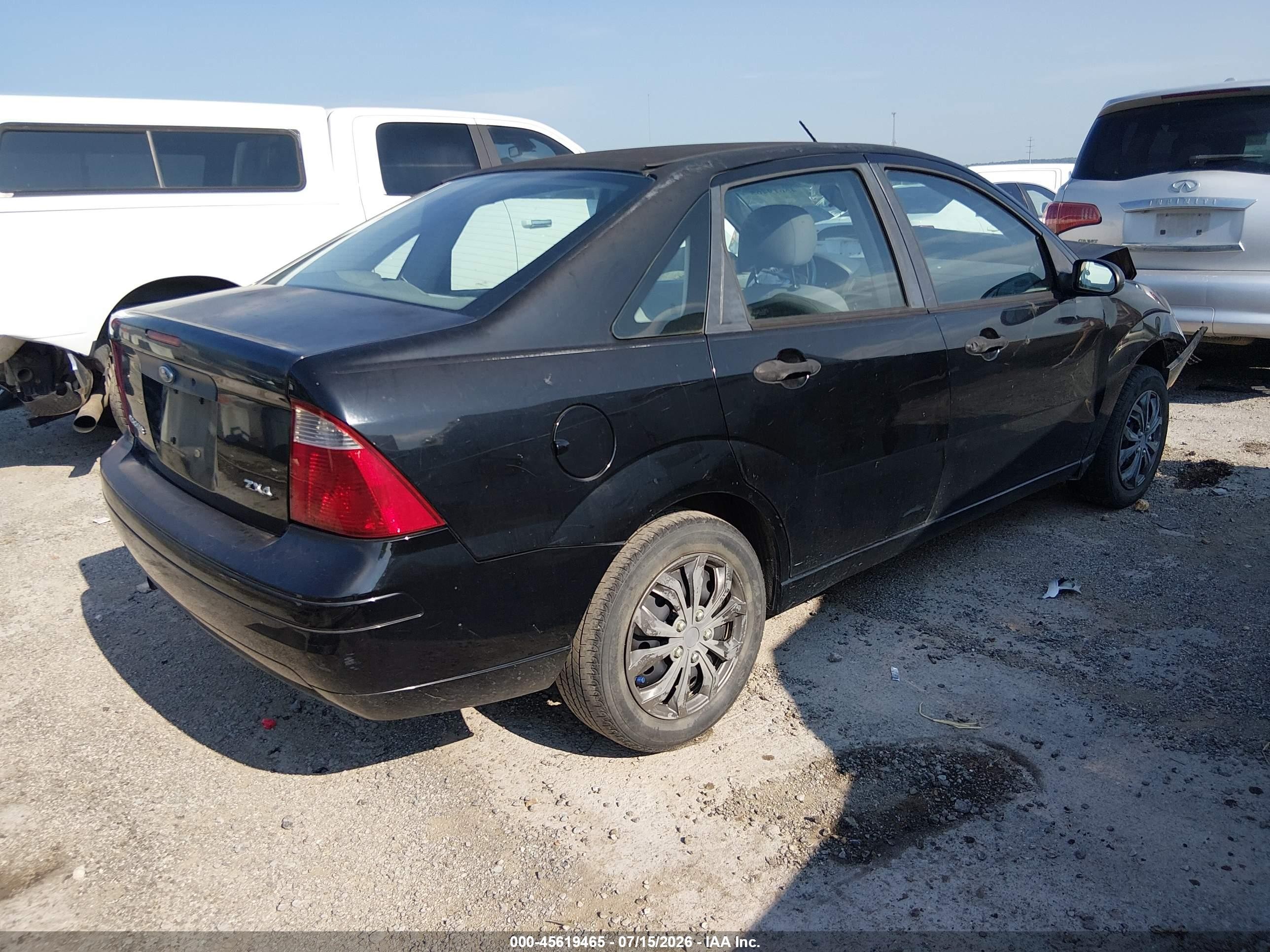 2005 Ford Focus Zx4 Black vin: 1FAFP34N15W273231
