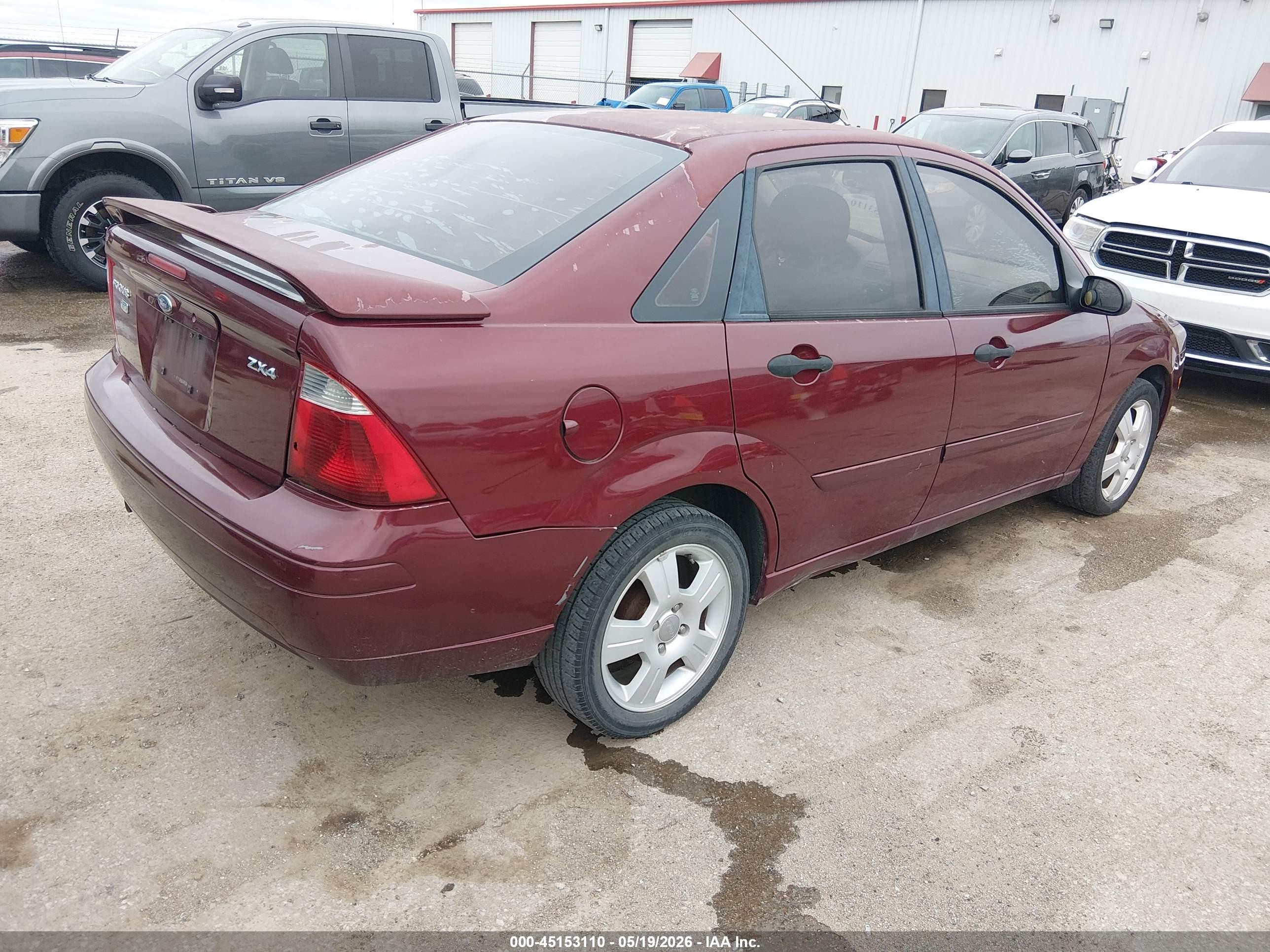 2006 Ford Focus Zx4 Burgundy vin: 1FAFP34N16W103856