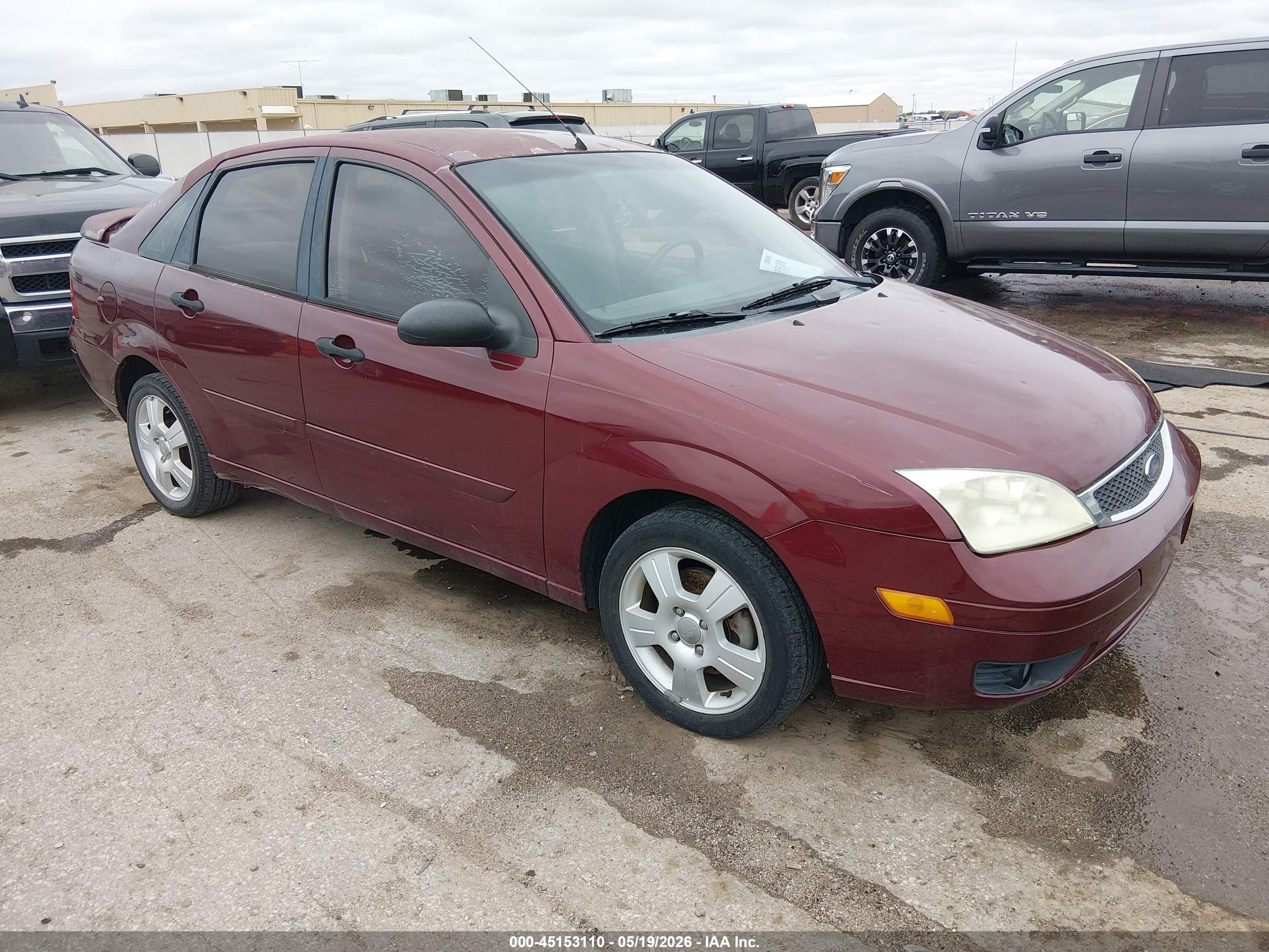 2006 Ford Focus Zx4 Burgundy vin: 1FAFP34N16W103856