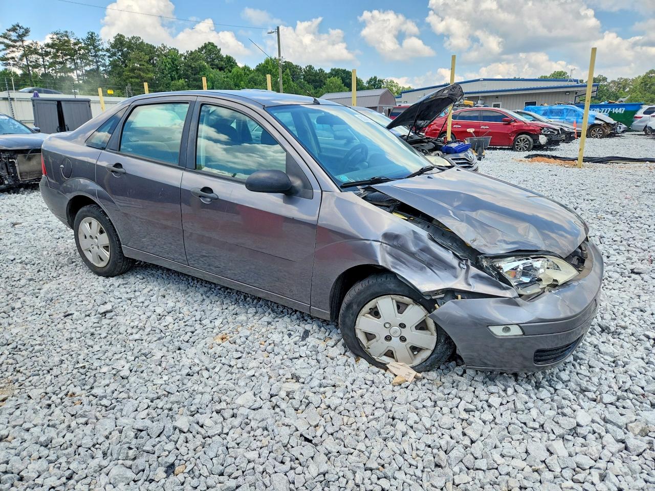 2007 Ford Focus Zx4 Gray vin: 1FAFP34N17W164349