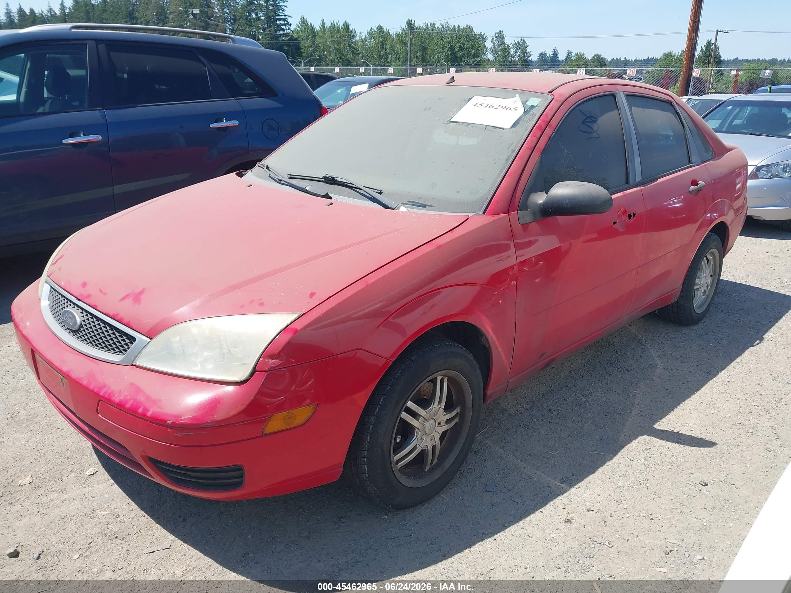 2007 Ford Focus S/se/ses Красный vin: 1FAFP34N17W258473