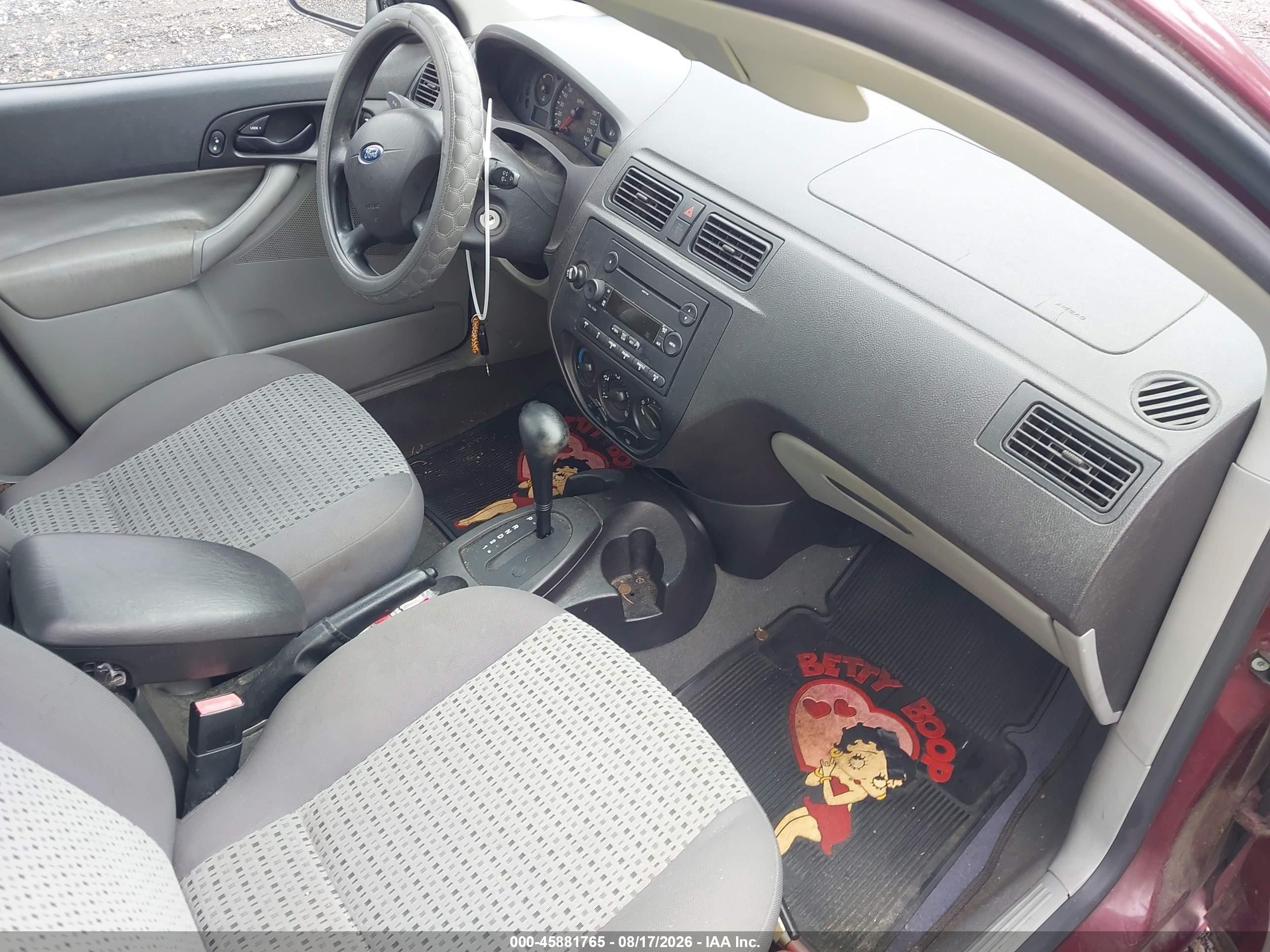 2007 Ford Focus S/se/ses Burgundy vin: 1FAFP34N17W293014