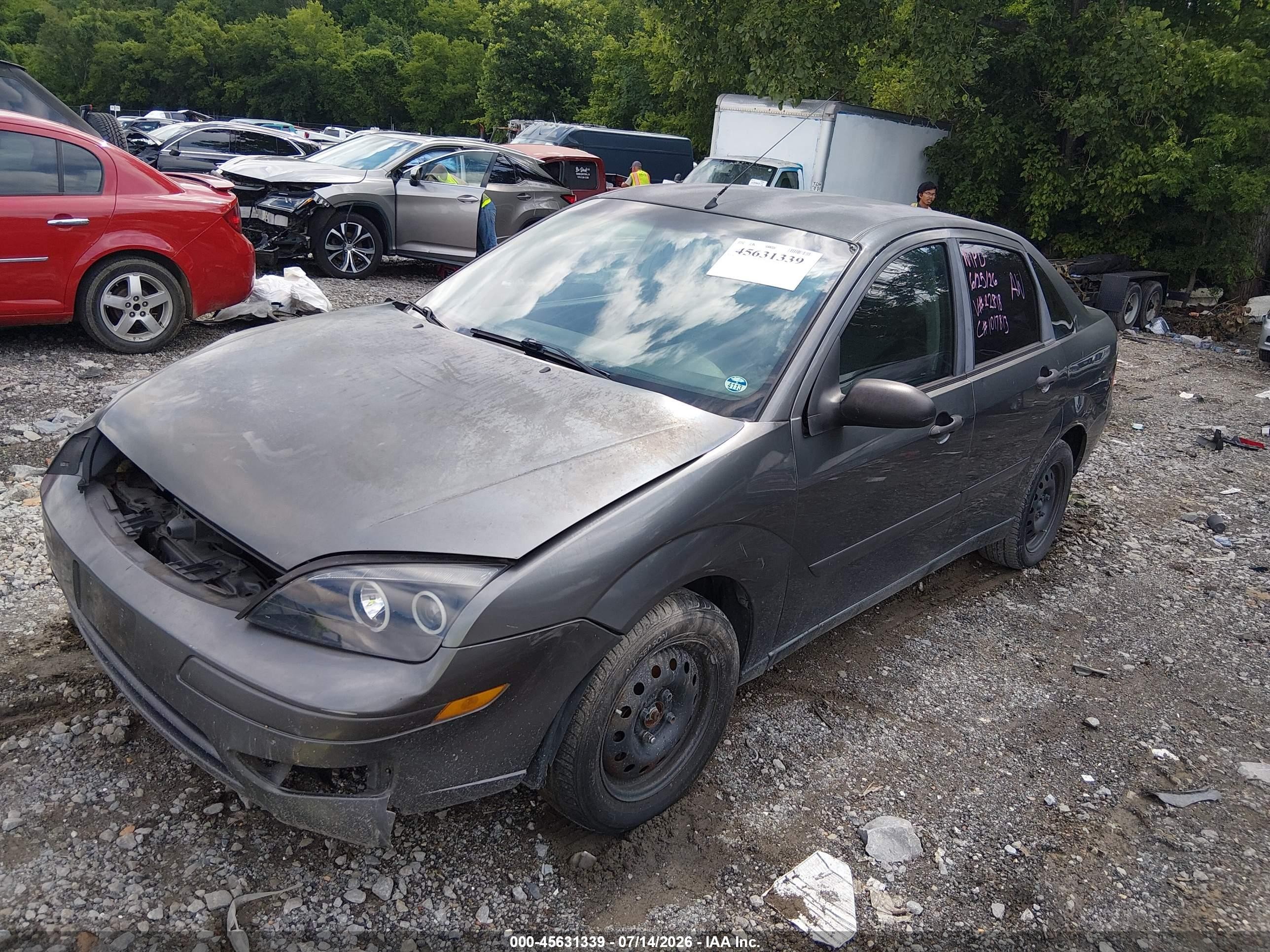 2007 Ford Focus S/se/ses Gray vin: 1FAFP34N17W322818