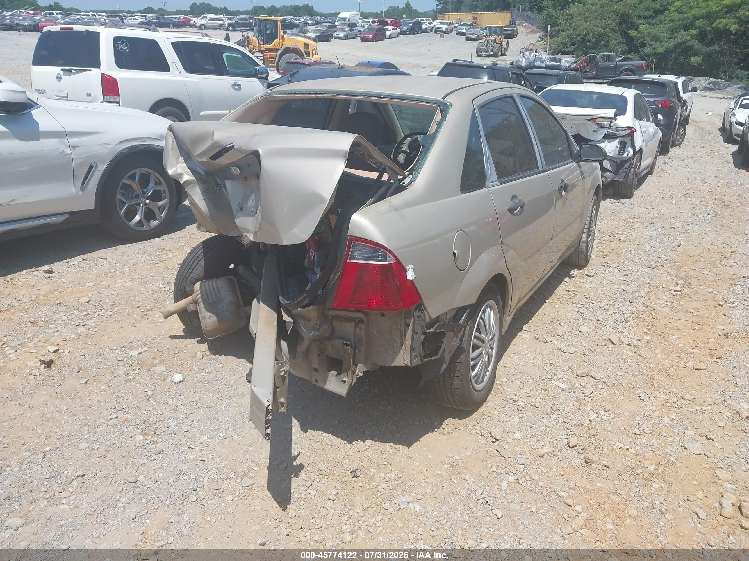 2007 Ford Focus S/se/ses Tan vin: 1FAFP34N17W362316