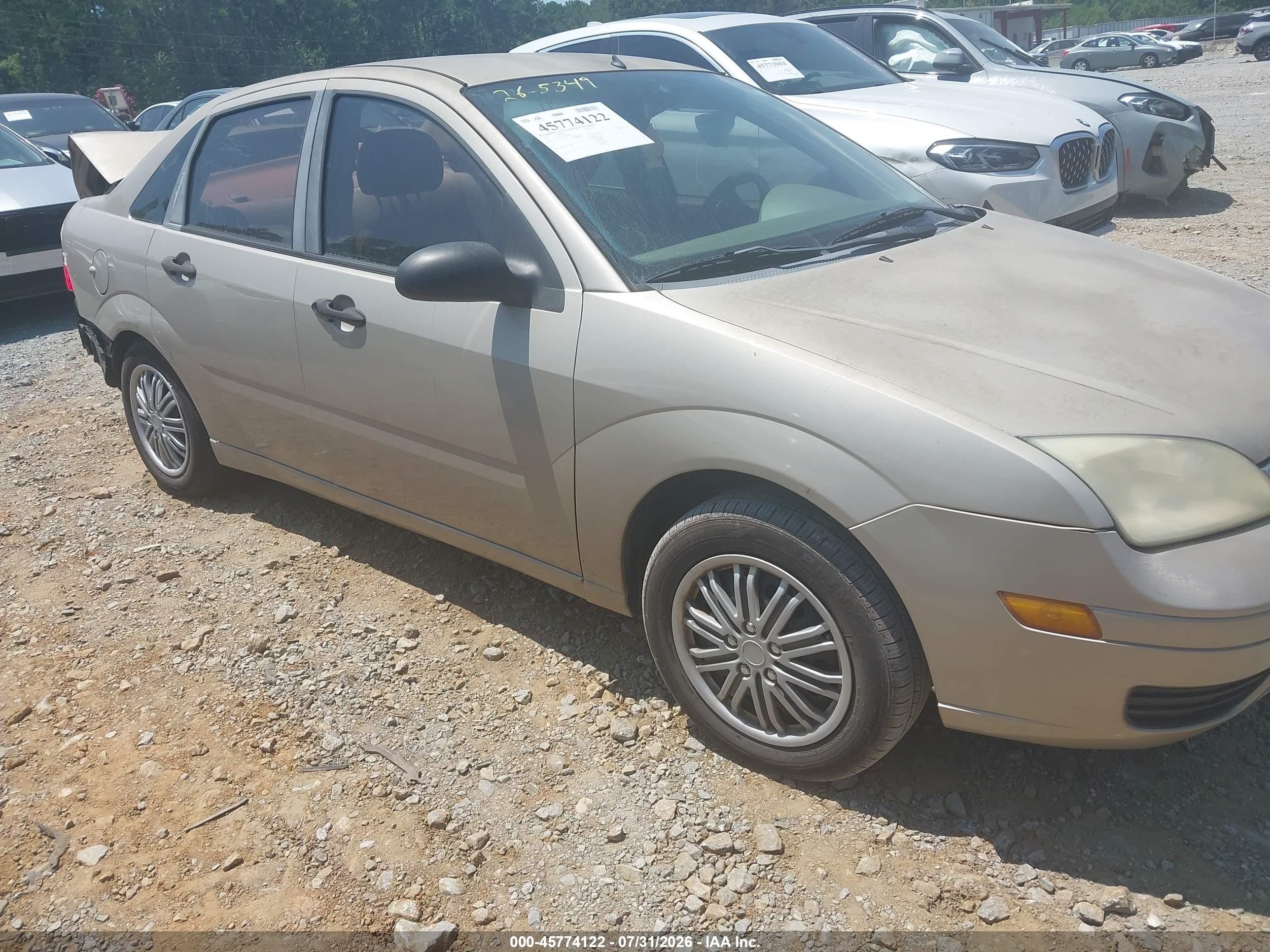2007 Ford Focus S/se/ses Tan vin: 1FAFP34N17W362316