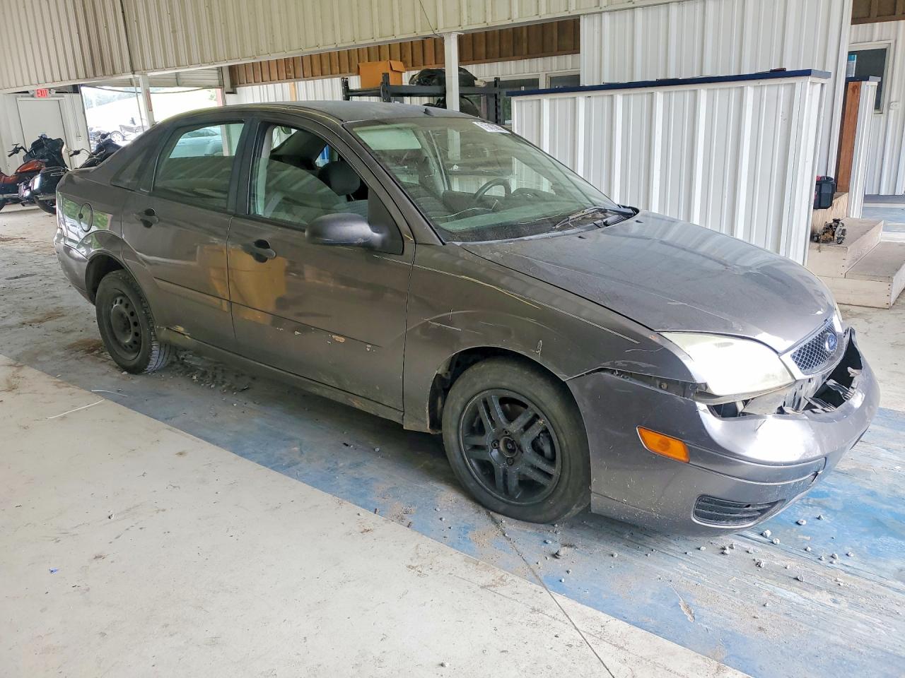 2007 Ford Focus Zx4 Gray vin: 1FAFP34N27W101115