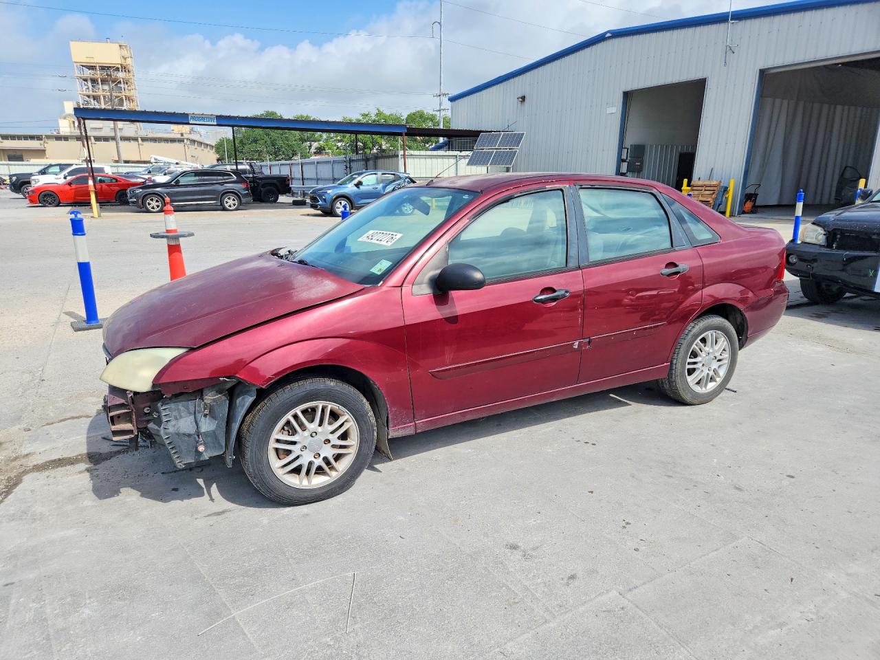 2007 Ford Focus Zx4 Burgundy vin: 1FAFP34N27W161041