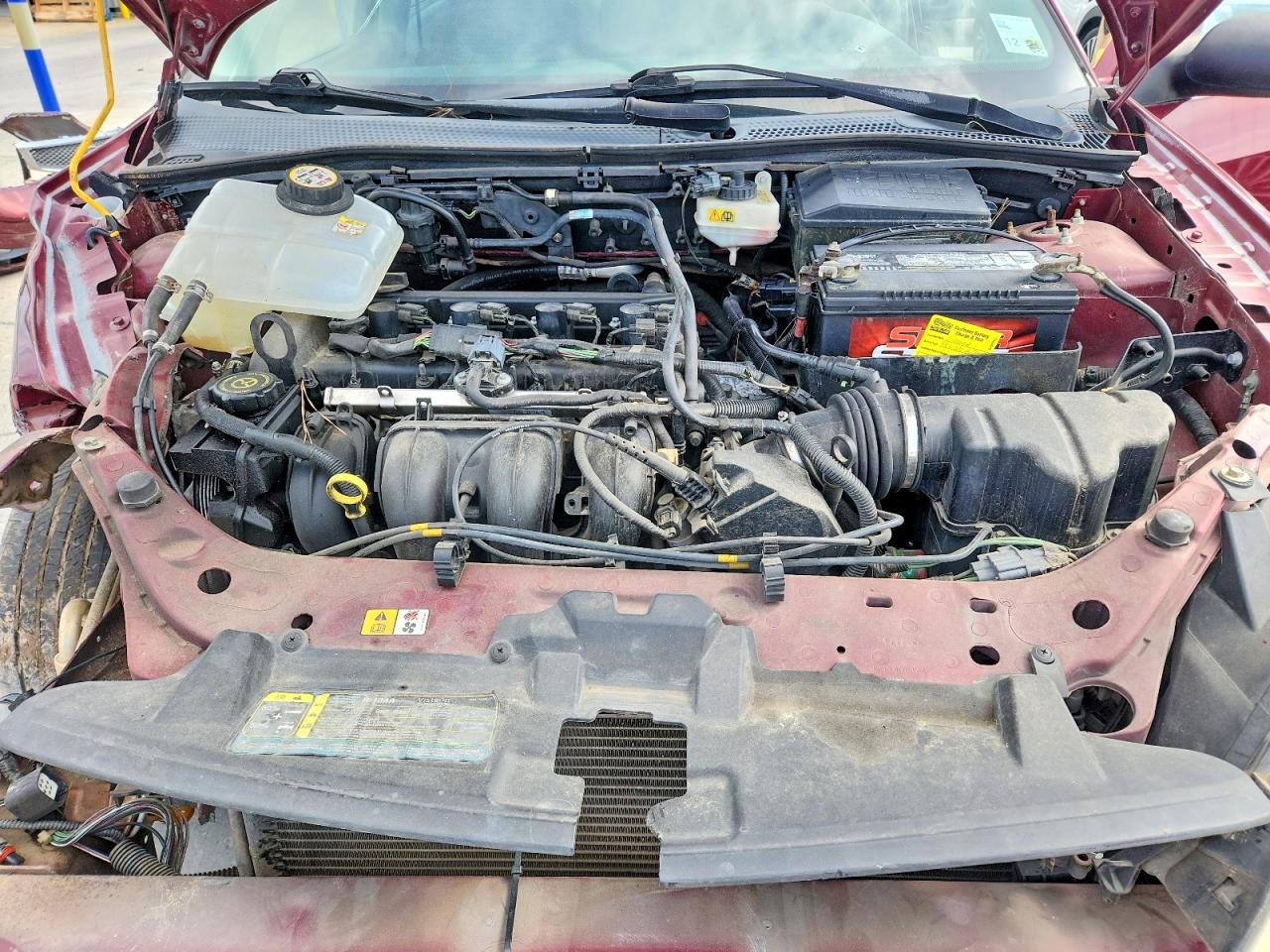 2007 Ford Focus Zx4 Burgundy vin: 1FAFP34N27W161041