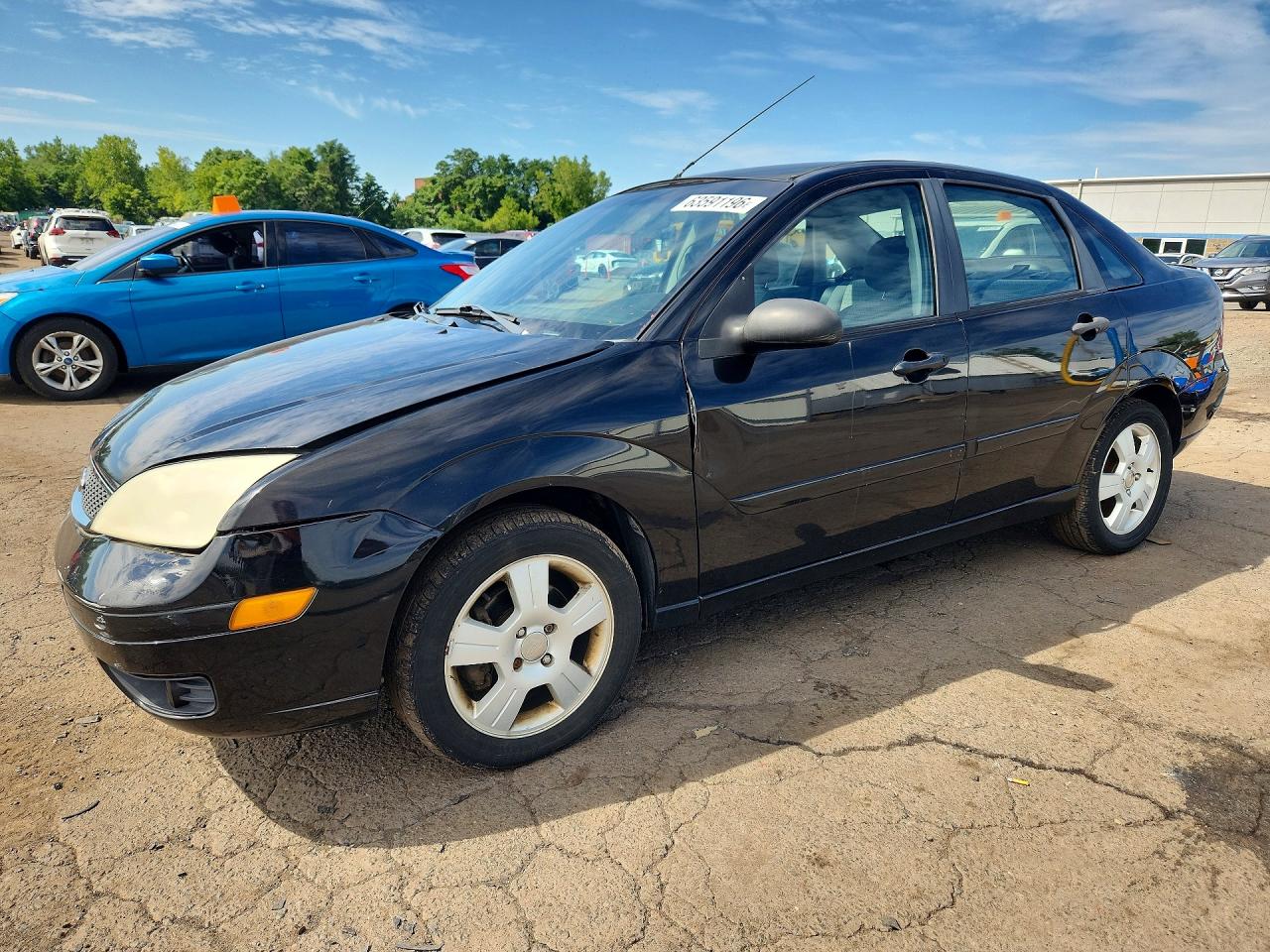2007 Ford Focus Zx4 Black vin: 1FAFP34N27W180317