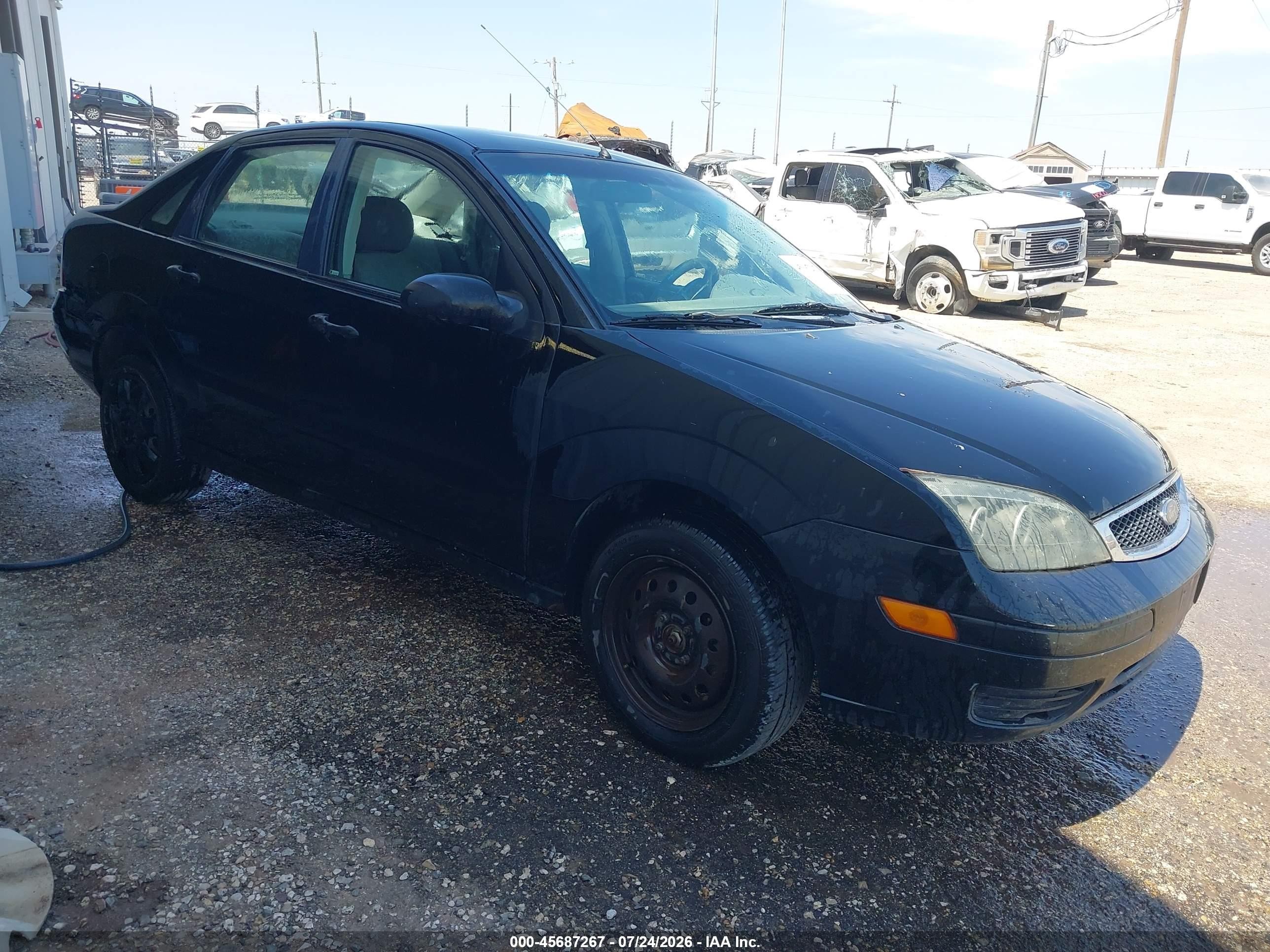 2005 Ford Focus Zx4 Black vin: 1FAFP34N35W280312