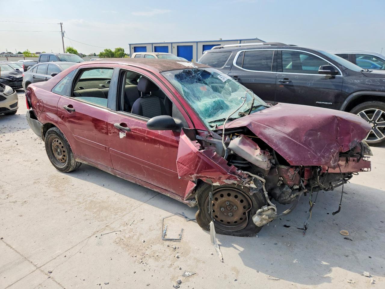 2007 Ford Focus Zx4 Burgundy vin: 1FAFP34N37W117212