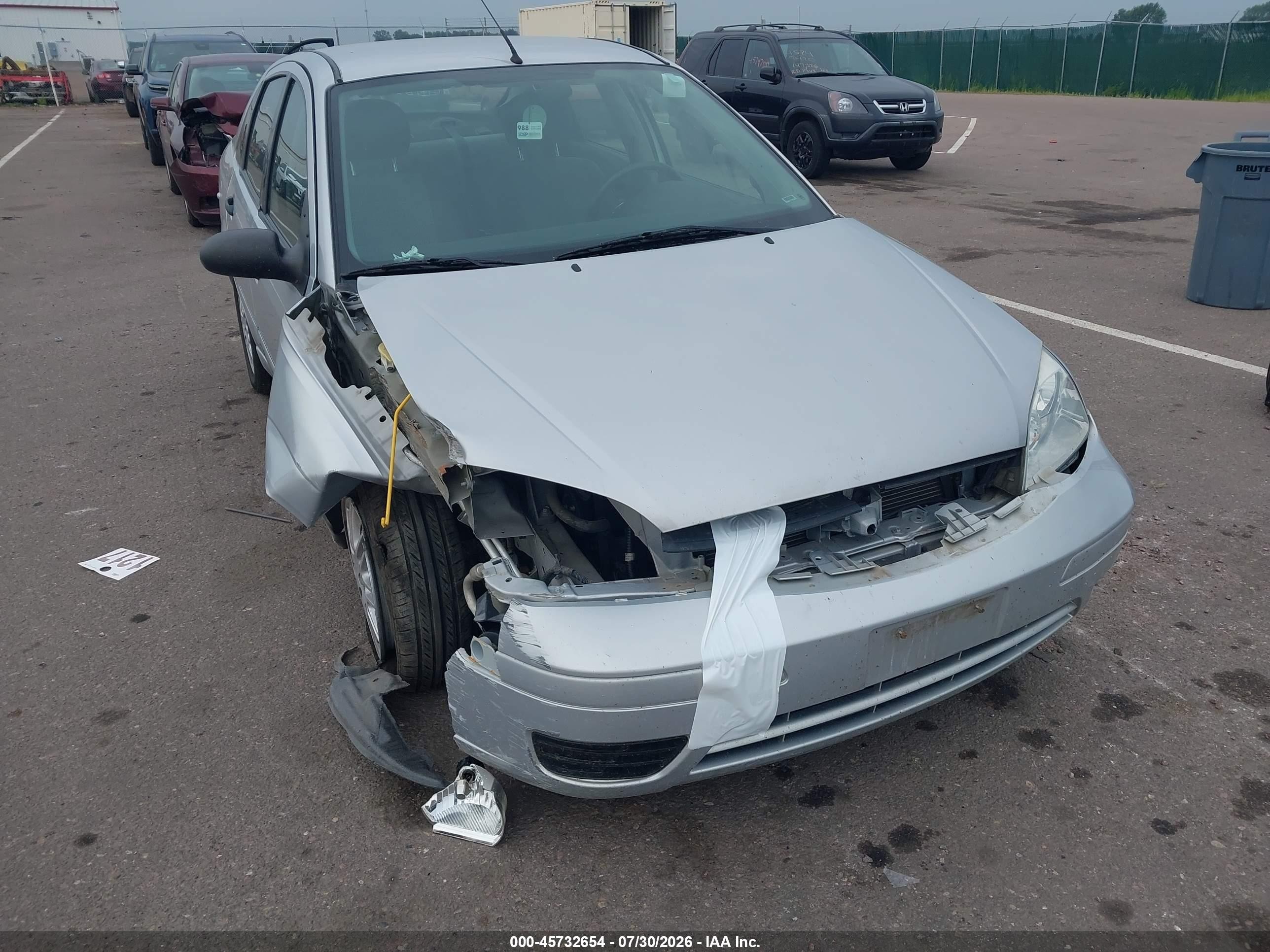 2007 Ford Focus Zx4/s/se/ses Silver vin: 1FAFP34N37W122748